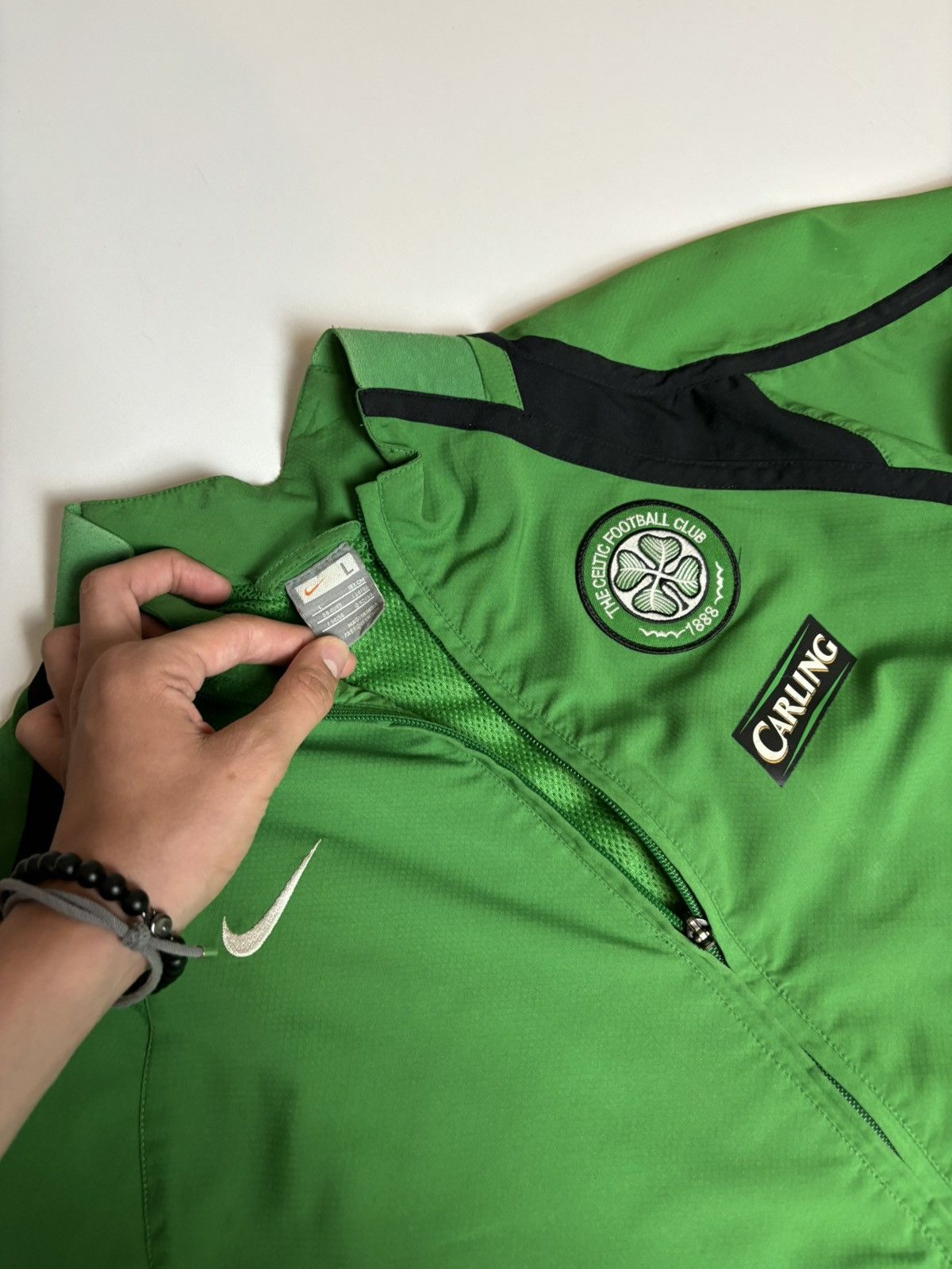 Nike × Vintage Nike Vintage y2k Jacket swoosh ⭐️RARE⭐️ Celtic green M Size US M / EU 48-50 / 2 - 3 Thumbnail