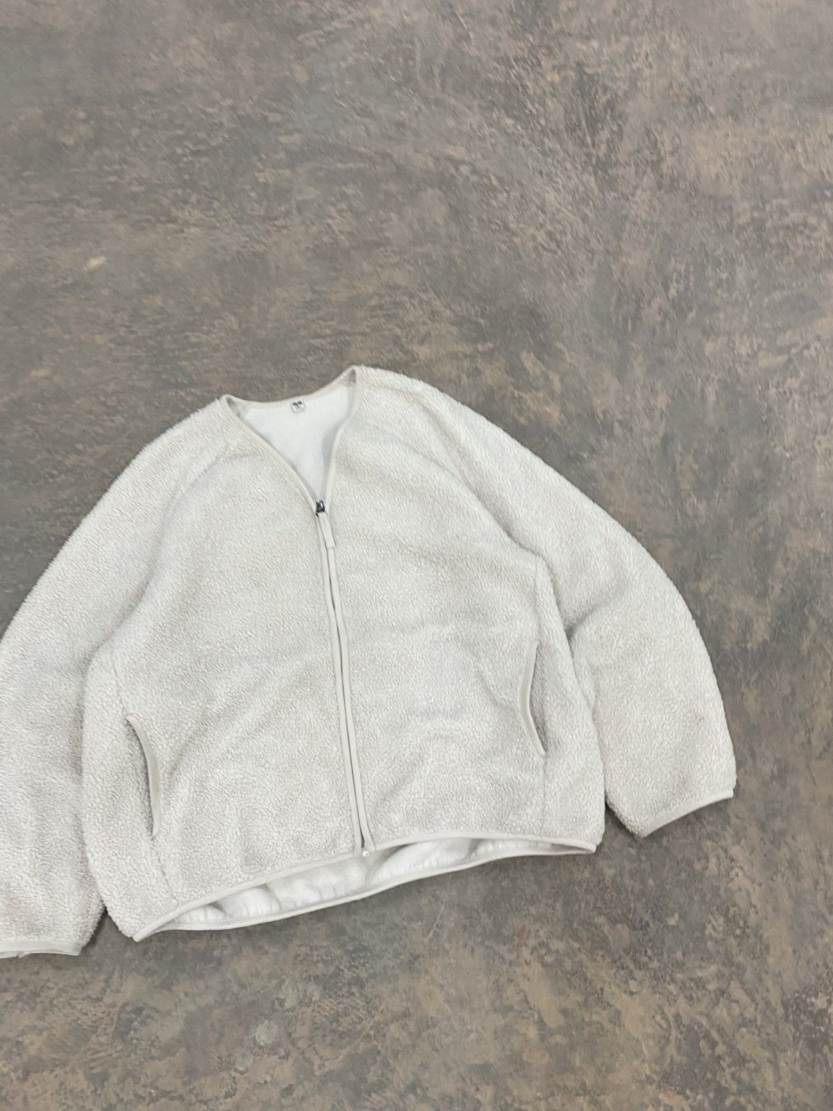 Japanese Brand VINTAGE PILE LINED FLEECE ZIPPER CARDIGAN UNIQLO SHERPA Size XL / US 12-14 / IT 48-50 - 2 Thumbnail