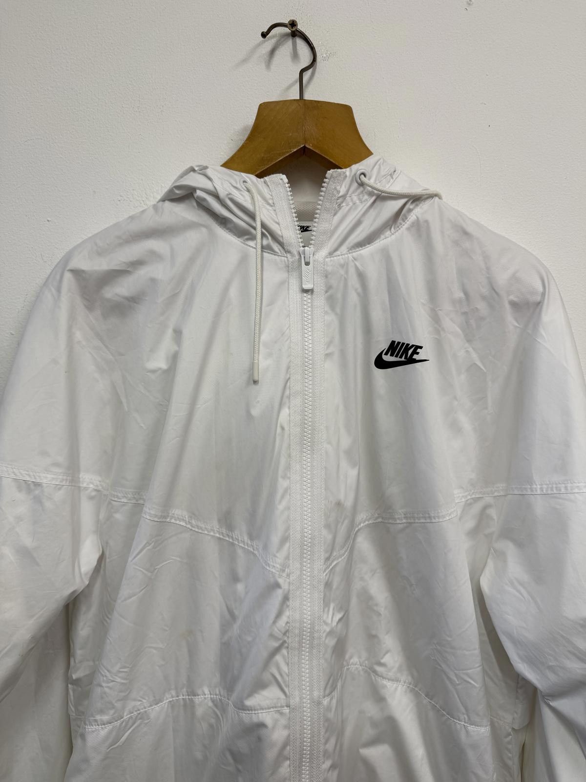 Nike Nike White Lightweight Hooded Windbreaker Jacket XS Size US XS / EU 42 / 0 - 3 Thumbnail