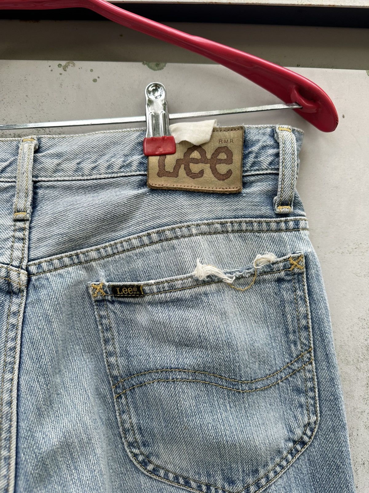 Lee Vintage Lee Riders Sanforized Straight Cut Distressed Jeans Size US 30 / EU 46 - 7 Thumbnail