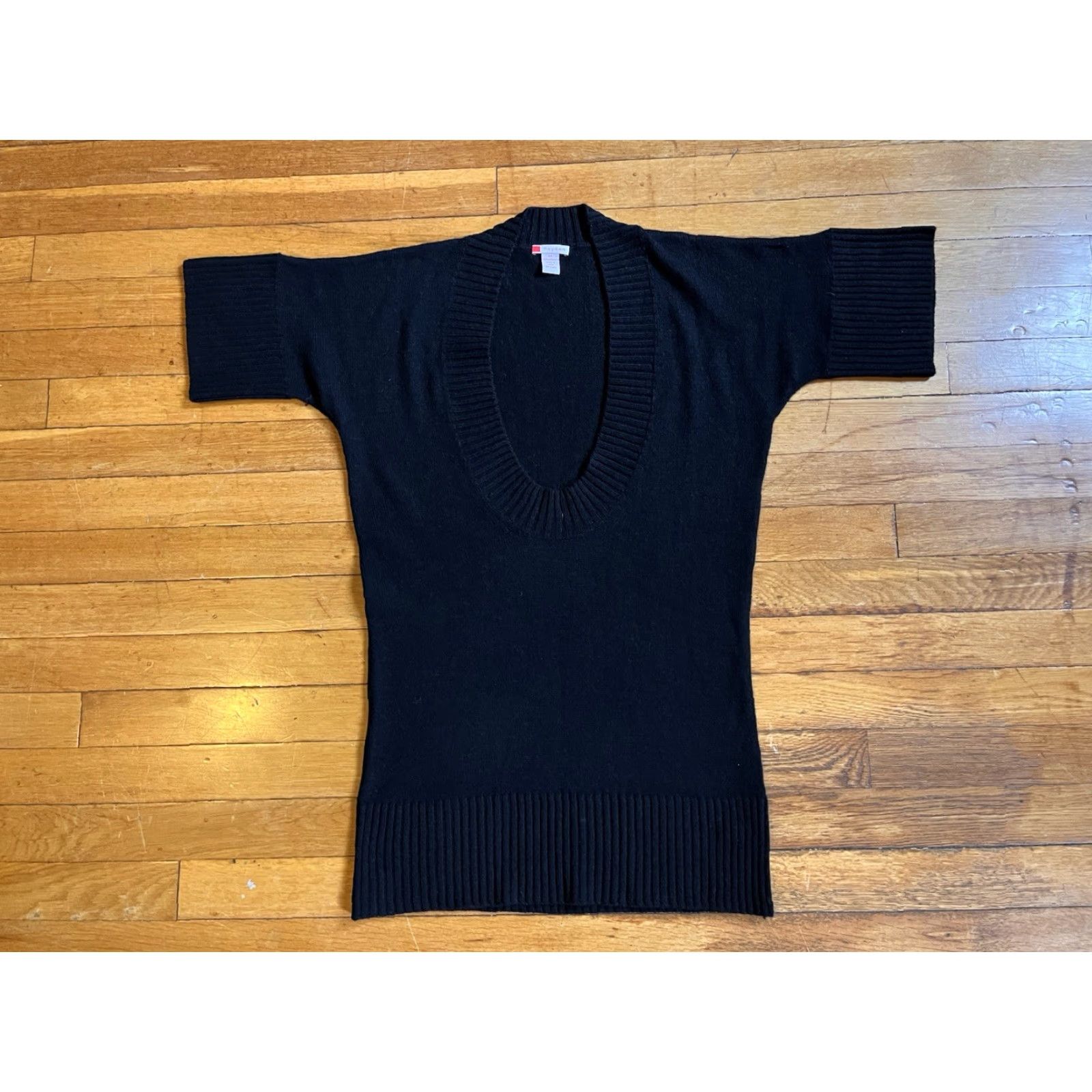 Vintage Hayden 100% Cashmere Sweater Women’s M Black Short Sleeve Shirt Size M / US 6-8 / IT 42-44 - 2 Thumbnail