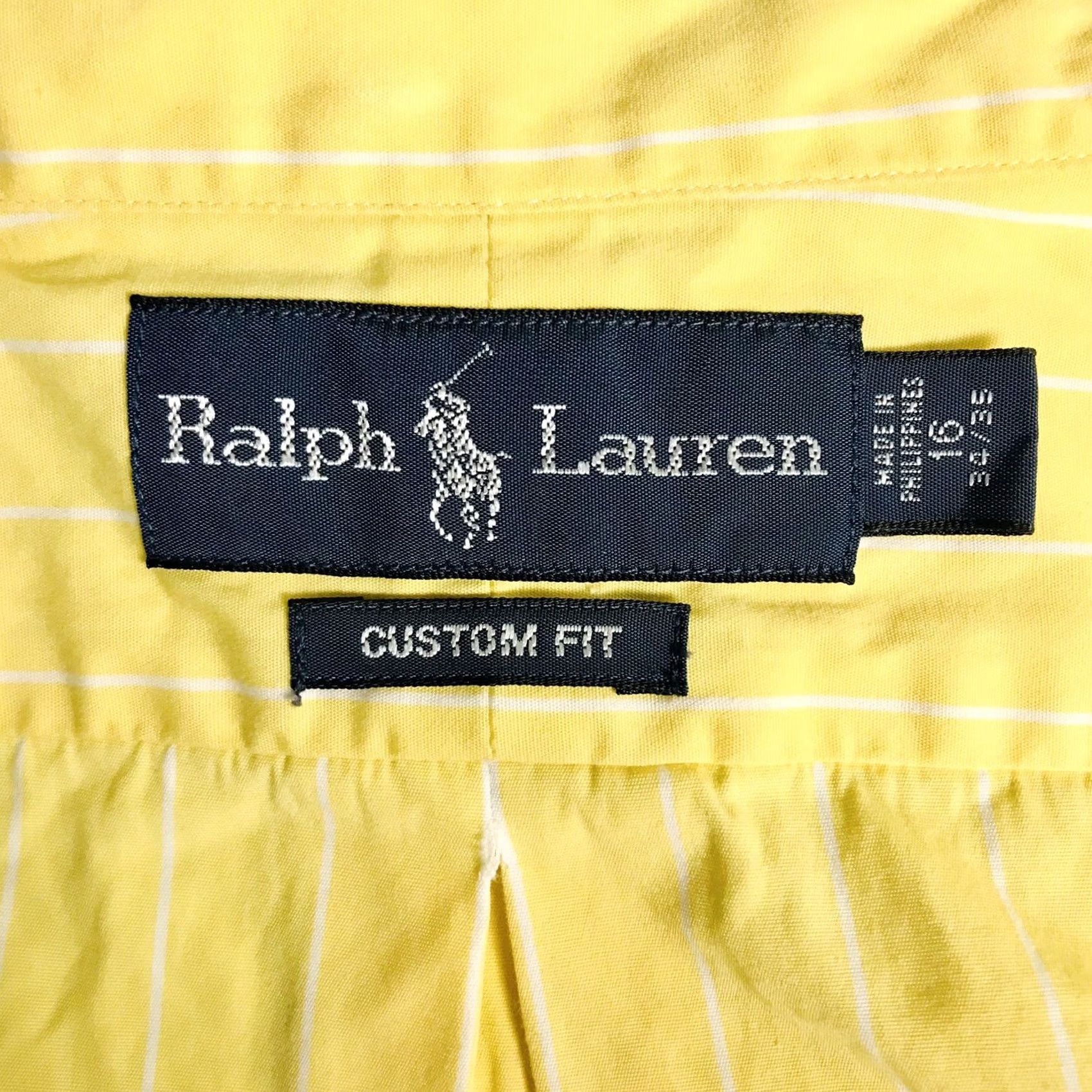 Polo Ralph Lauren Ralph Lauren Men Polo Yellow Stripe Custom Fit Button Down Long Sleeve Shirt L Size US L / EU 52-54 / 3 - 3 Thumbnail