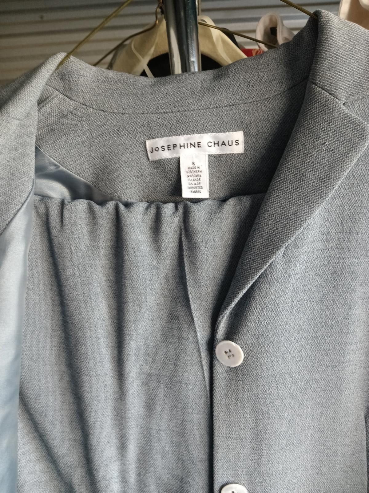 Designer Stylish Josephine Chaus Women's Suit Set - Size 8 - Gray Size M / US 6-8 / IT 42-44 - 4 Thumbnail