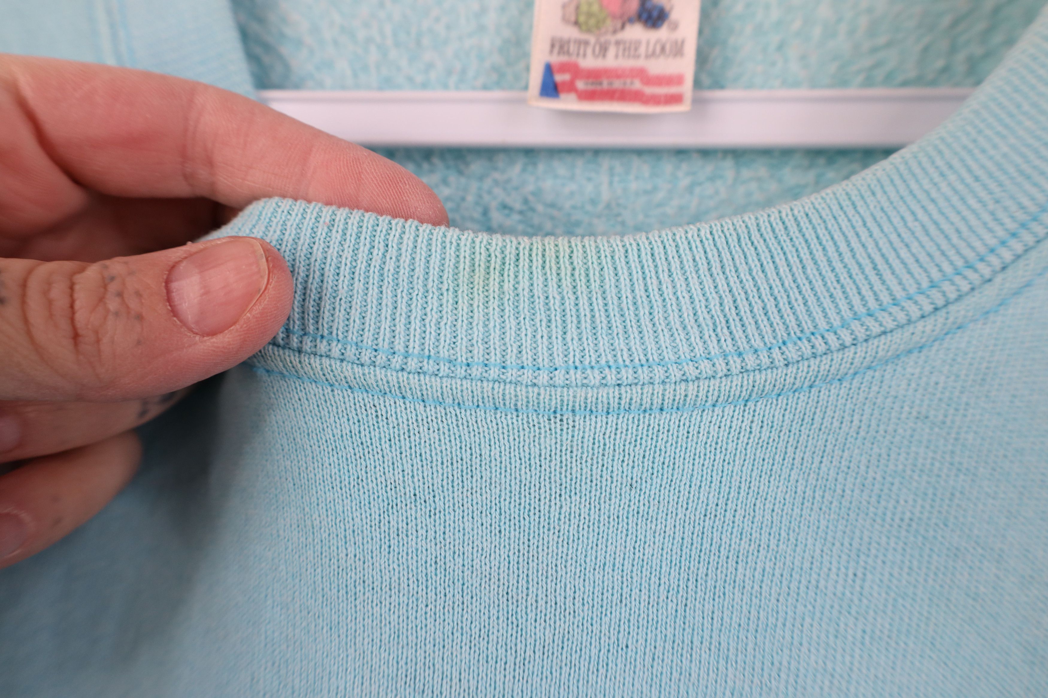 Vintage Vintage 90s Streetwear Crewneck Sweatshirt Light Blue USA Size XL / US 12-14 / IT 48-50 - 4 Thumbnail