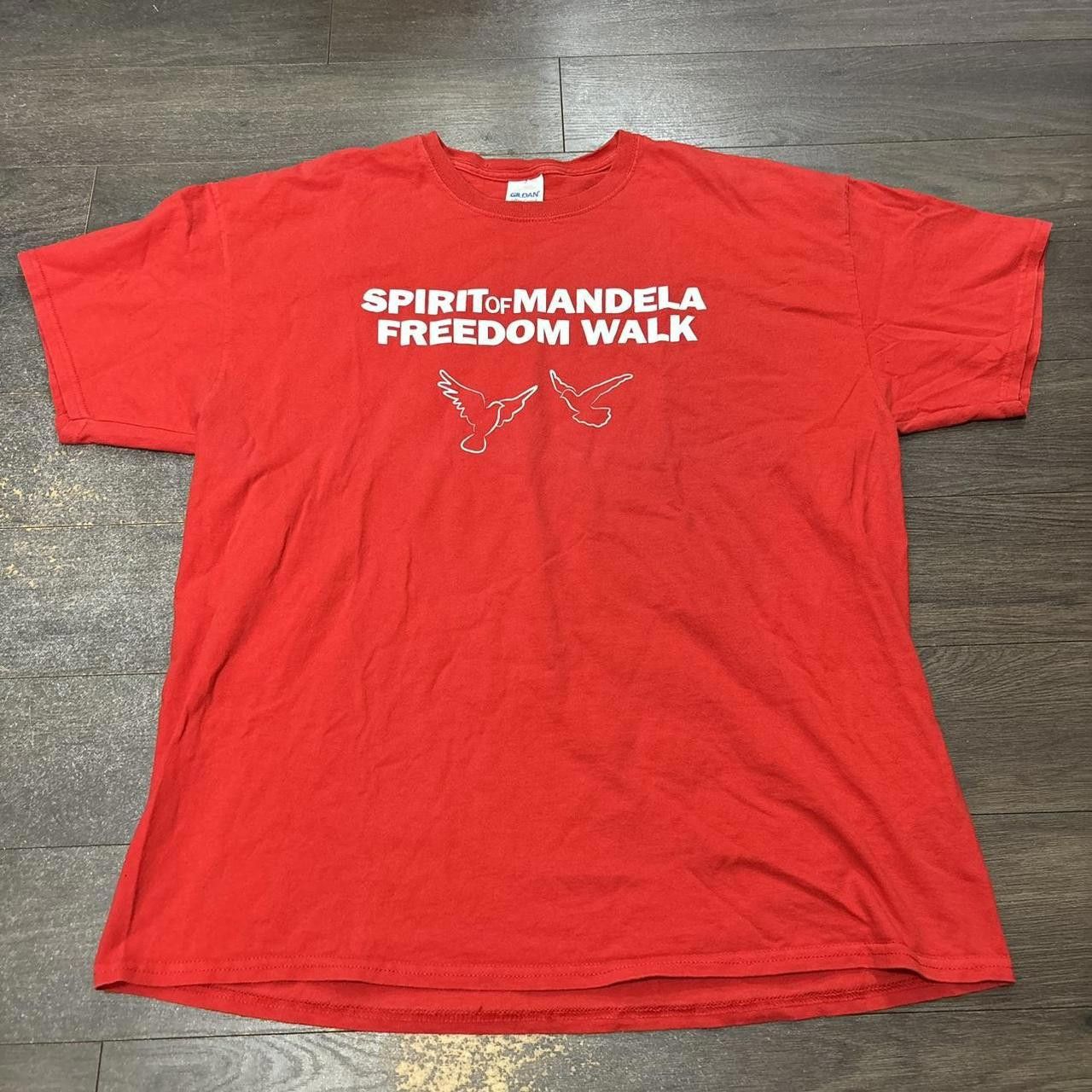 Gildan Vintage spirit of Mandela freedom walk t shirt 00s XL Size US XL / EU 56 / 4 - 3 Thumbnail