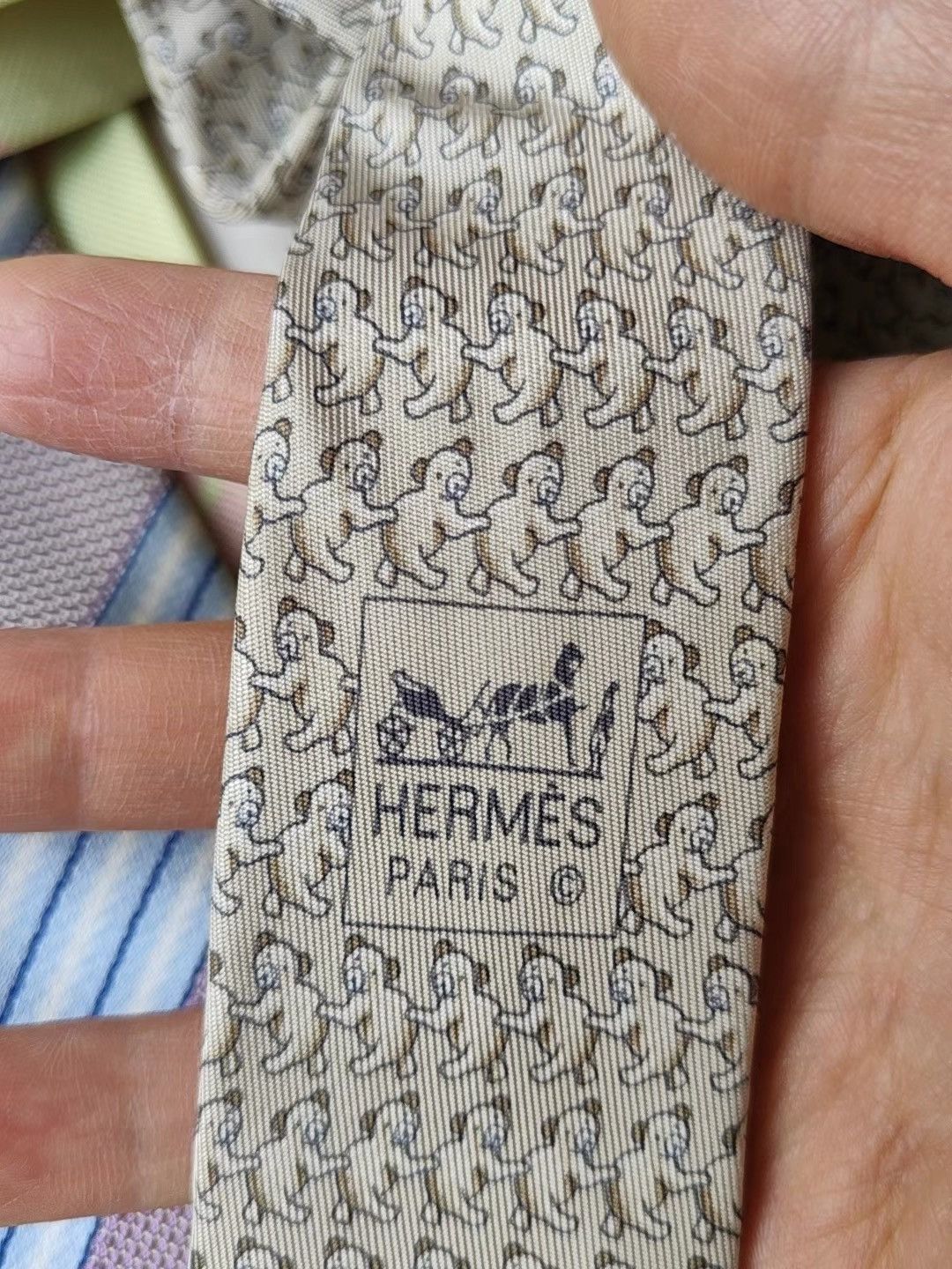 Hermes Hermes Men's Tie K29 Size ONE SIZE - 6 Thumbnail