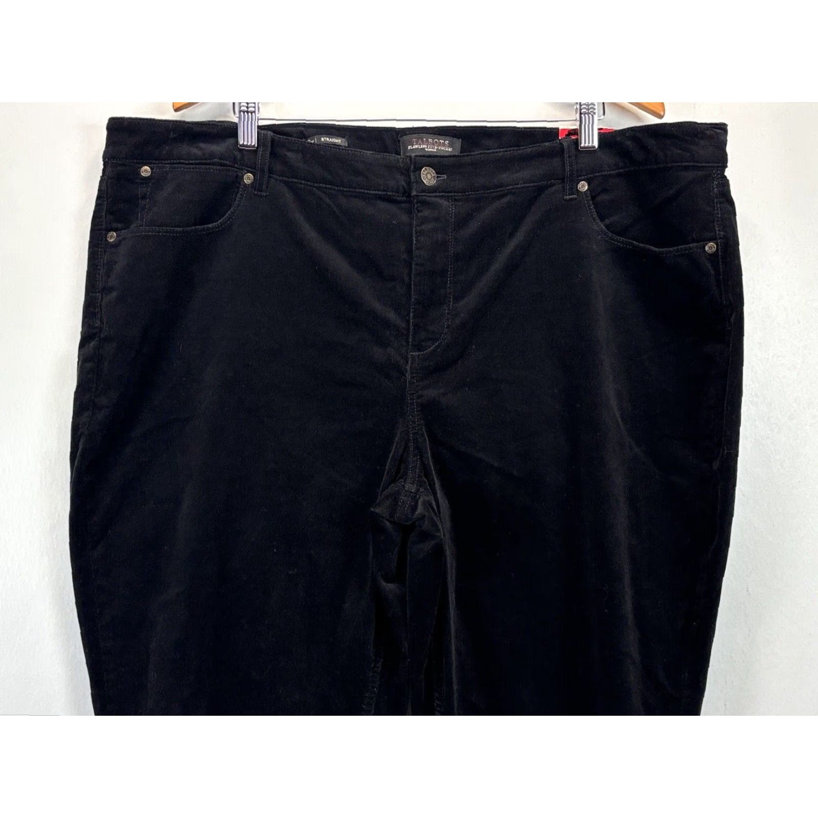 Talbots Talbots 5 Pocket Straight Corduroy Pants 22W Plus Black Women’s Size 40" / US 18 - 2 Thumbnail