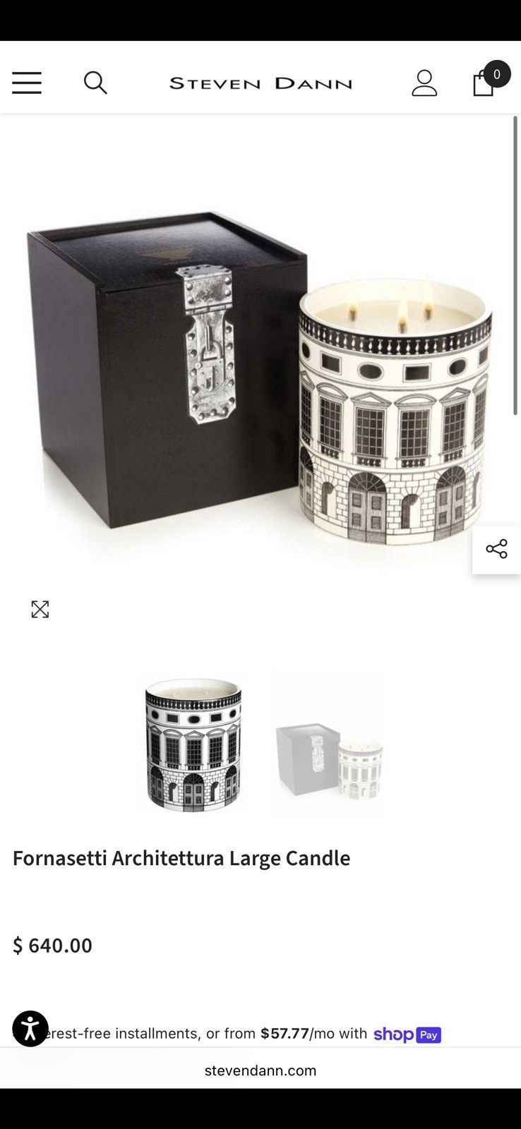 FORNASETTI Fornasetti giant 1.9kg 67oz candle Size ONE SIZE - 4 Thumbnail
