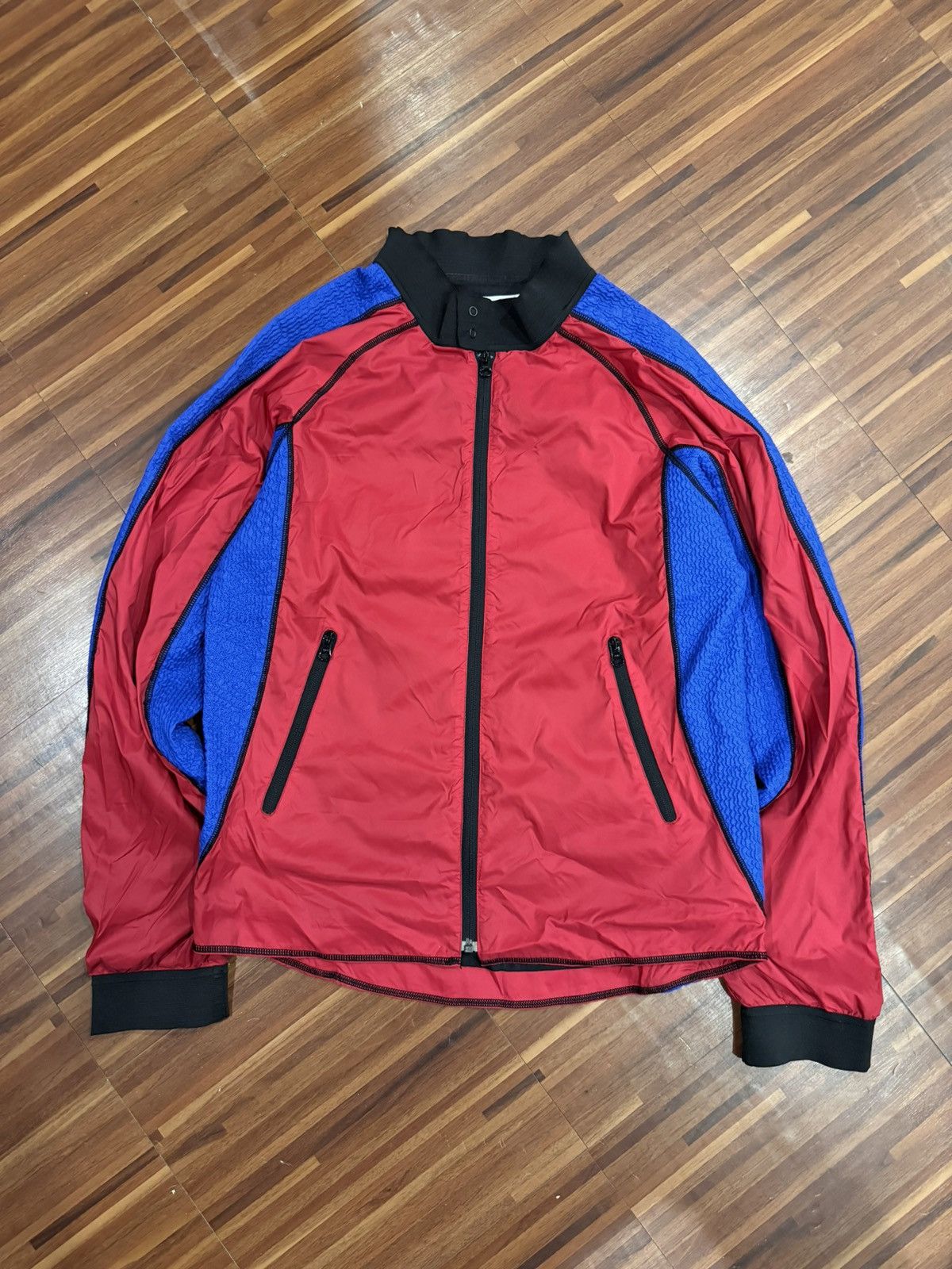 image of Comme Des Garcons Cdg Wind Breaker Fringe Jacket in Red, Men's (Size Medium)