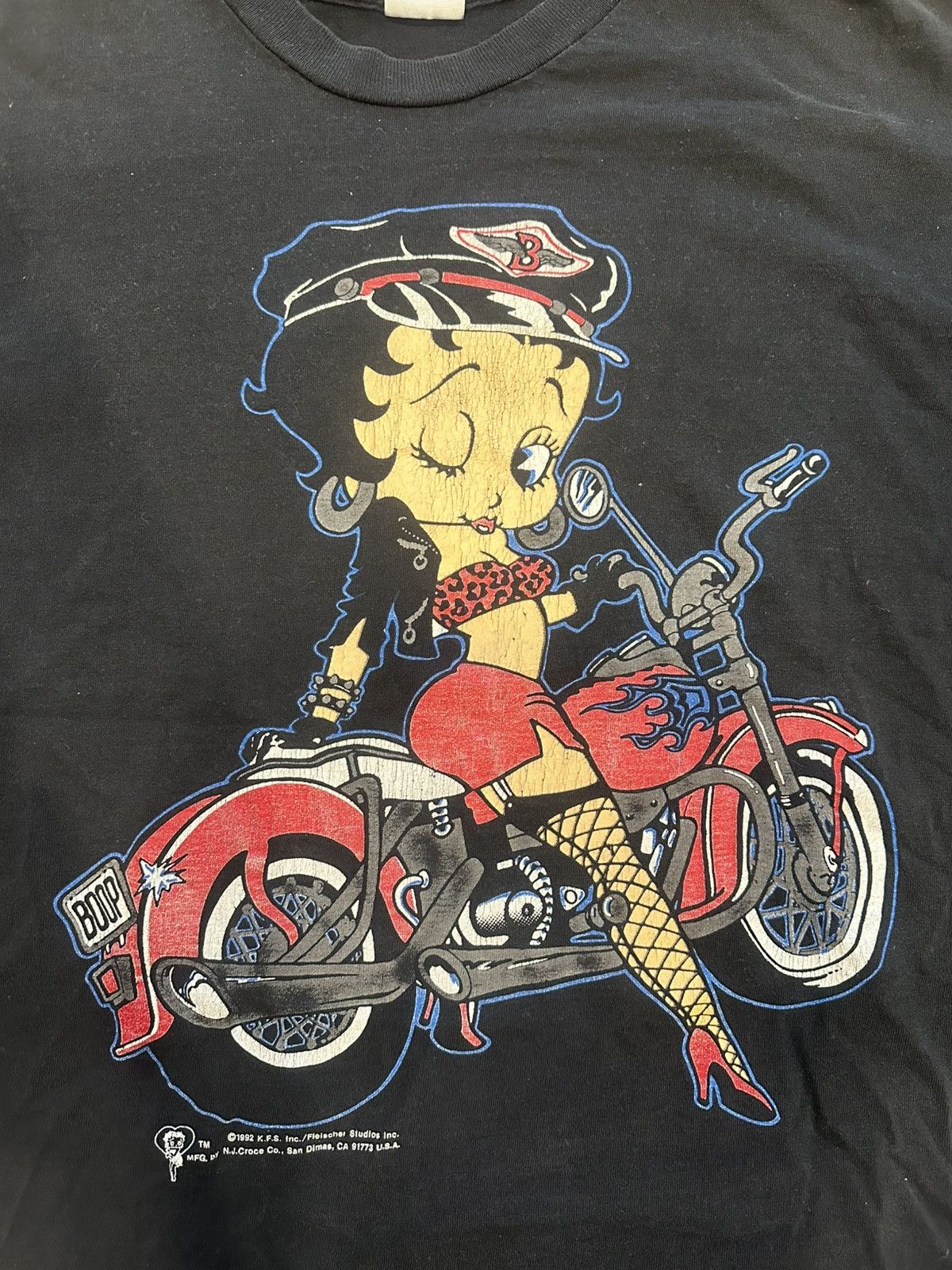 Other Vintage Betty Boop Motorcycle Tee Size US XL / EU 56 / 4 - 2 Thumbnail