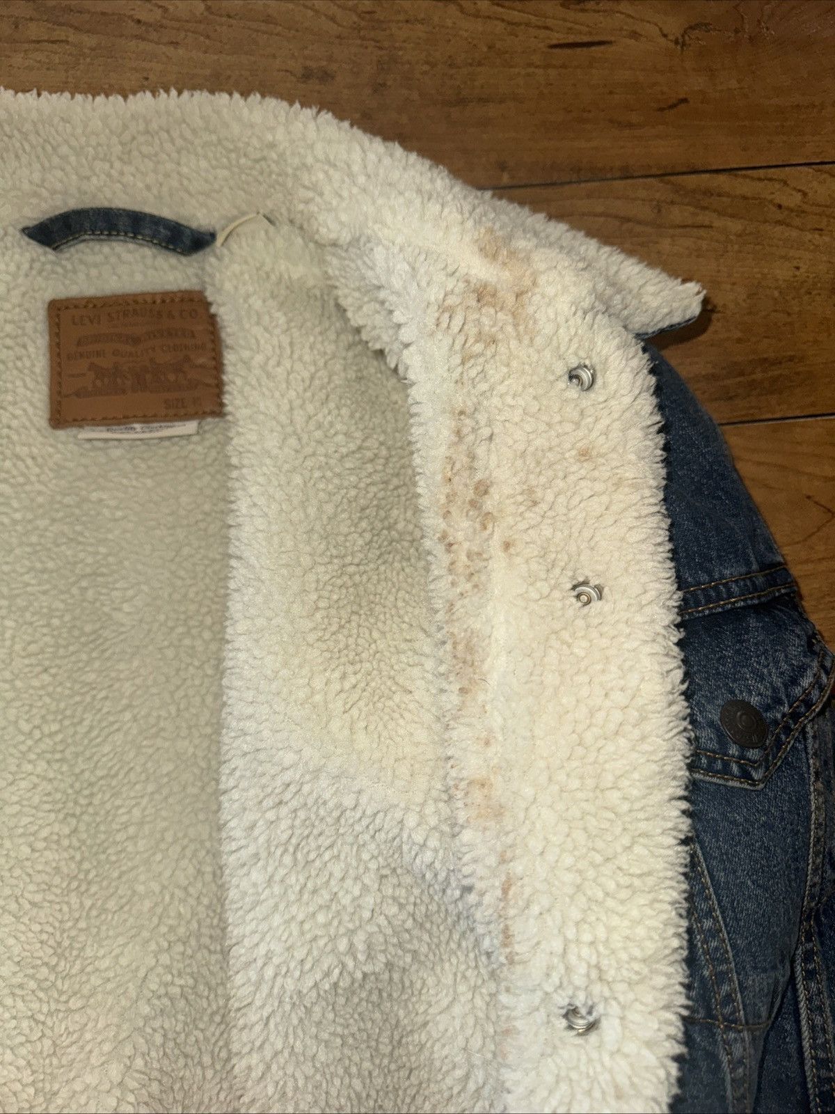 Levi's Levi’s Denim Sherpa Jacket Blue Medium 22x26 Size US M / EU 48-50 / 2 - 8 Thumbnail