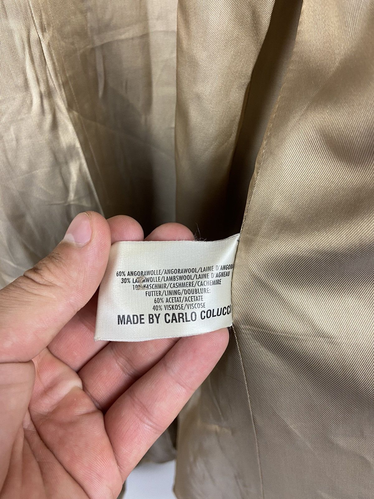 Carlo Colucci Carlo Colucci Luxury Beige ANGORAWOOL LAMBSWOOL CASHMERE Size XS / US 0-2 / IT 36-38 - 23 Thumbnail