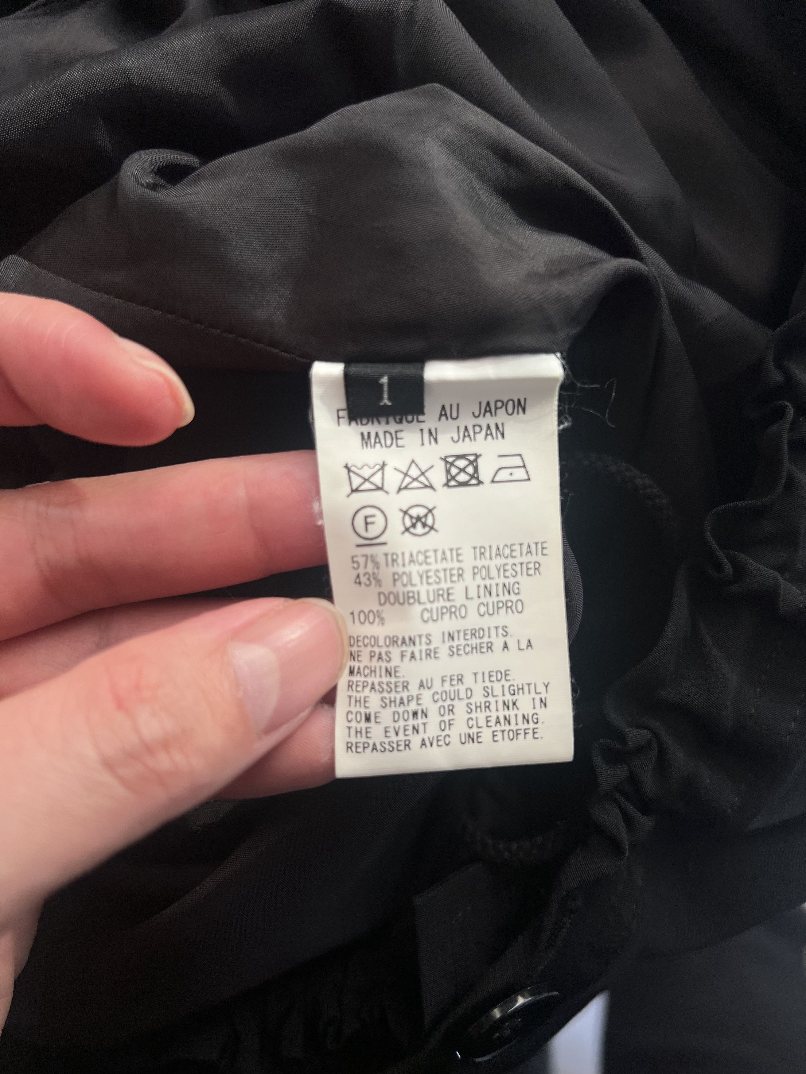 Yohji Yamamoto Yohji Yamamoto Ground Y - DE CHINE RIGHT SIDE GATHER SKIRT Size US 32 / EU 48 - 11 Thumbnail