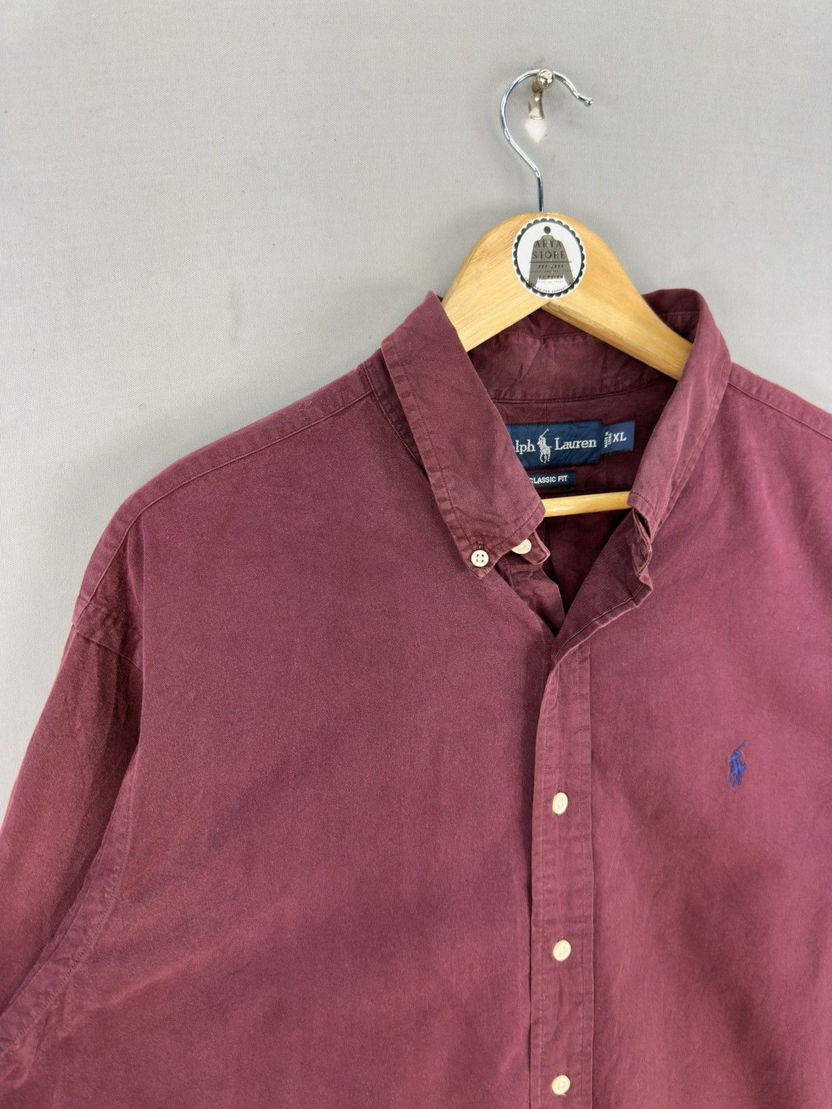 Ralph Lauren Vintage 90’s Ralph Lauren Plain Flannel Shirt Button Up Size US XXL / EU 58 / 5 - 2 Thumbnail