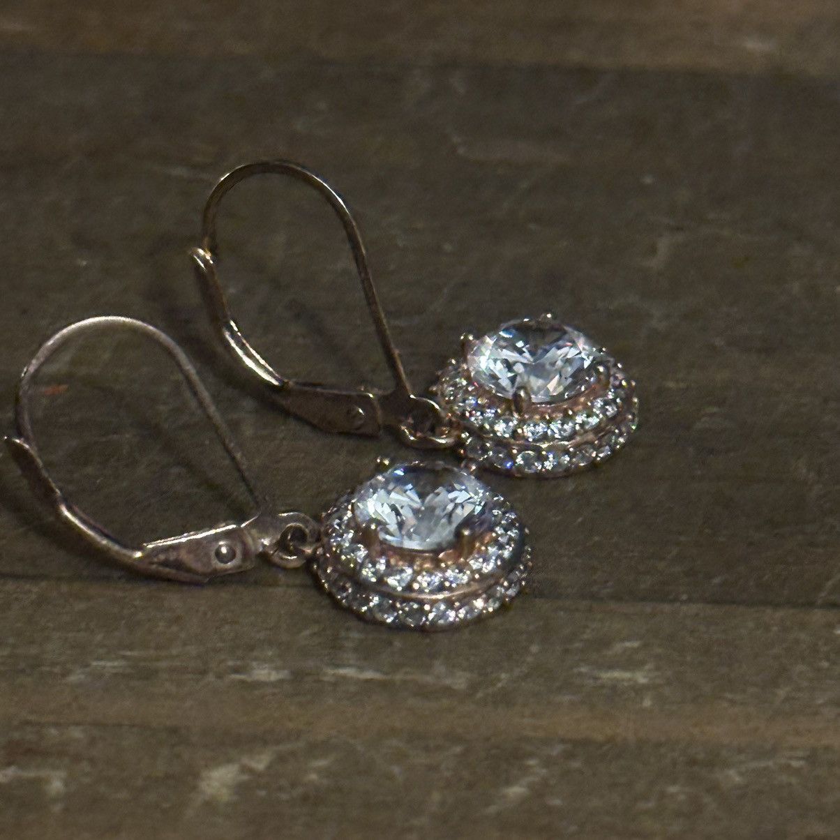Other Rhinestone halo lever back drop earrings Size ONE SIZE - 2 Thumbnail