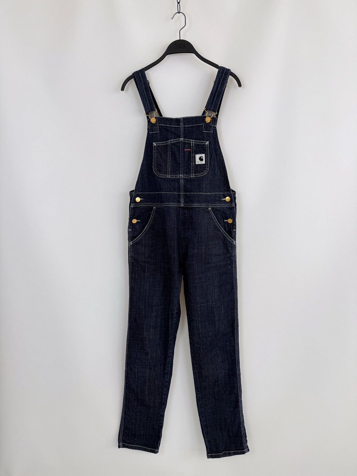 Carhartt Wip Carhartt WIP Womens Blue Rinsed Denim Bib Overalls S Size 27" / US 4 / IT 40 - 2 Thumbnail