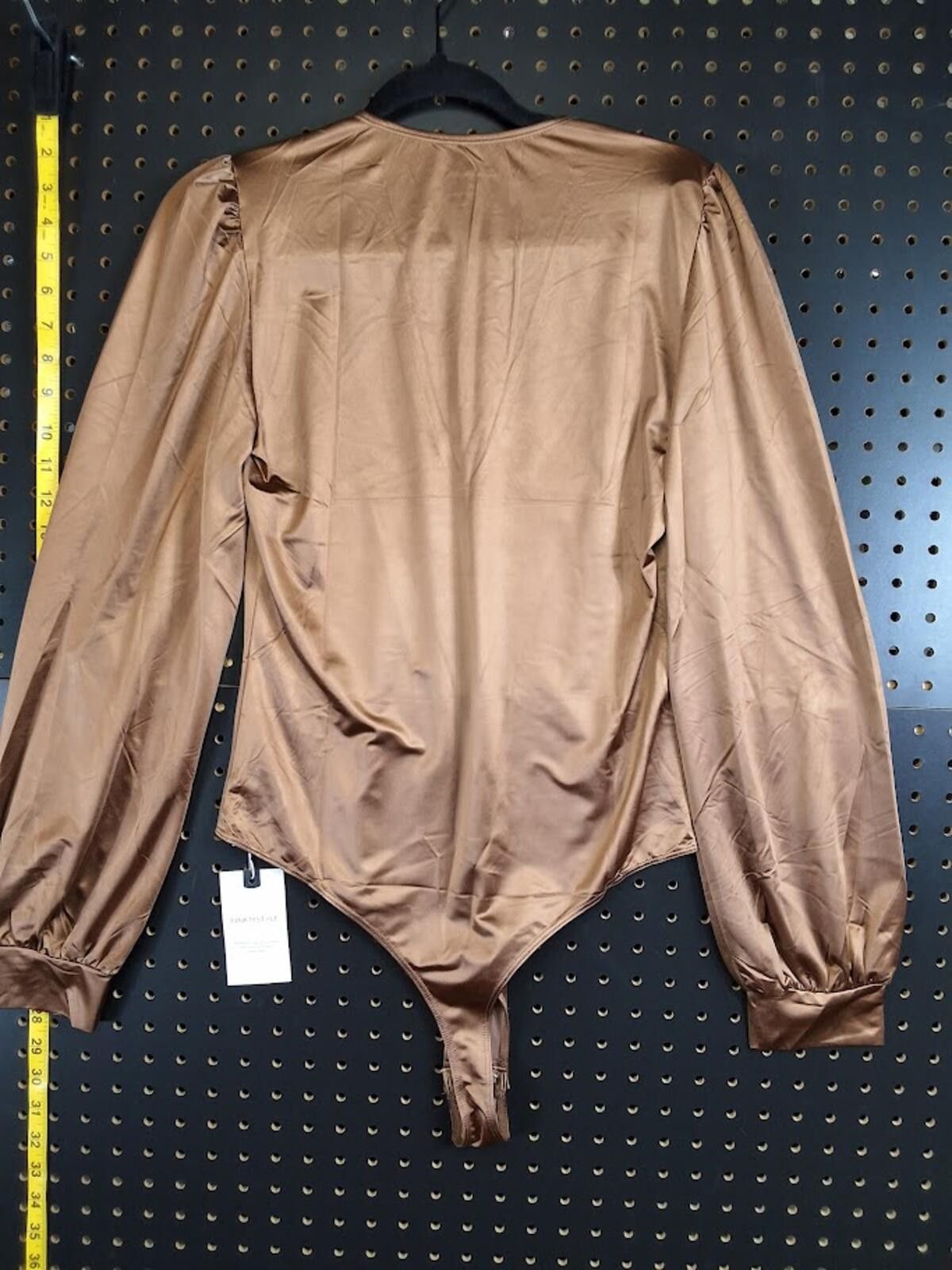 Other Chic Brown Satin Bodysuit - Size L, Elegant & Sleek Size 36" / US 14 / IT 50 - 4 Thumbnail