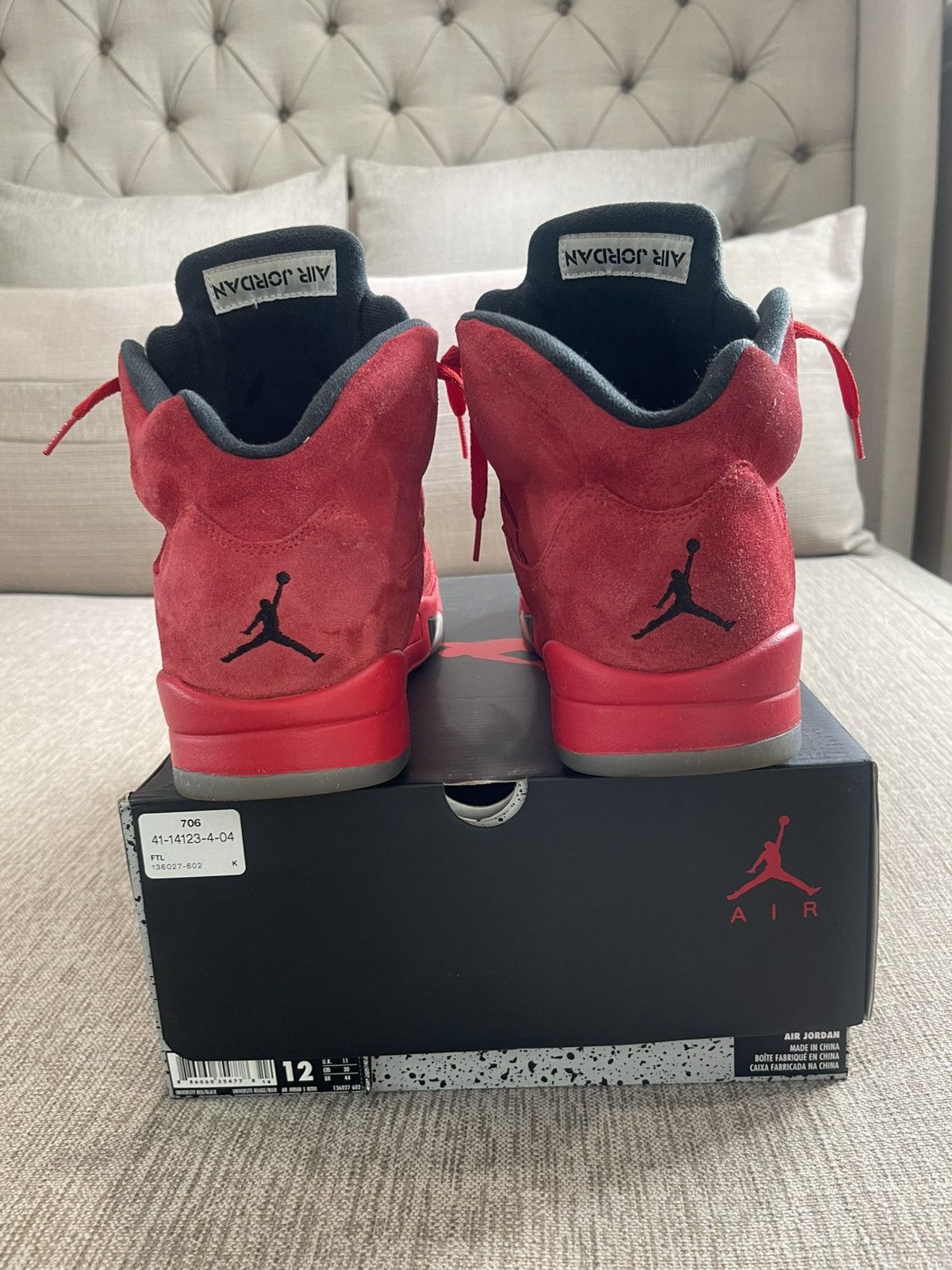 Jordan Brand Air Jordan 5 Retro ‘Red Suede’ Size US 12 / EU 45 - 3 Thumbnail