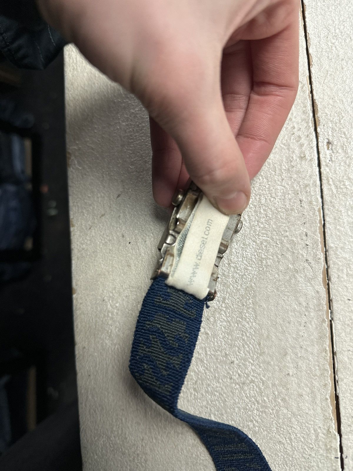 Diesel 🚨 VINTAGE AVANT GARDE DIESEL BELT LOGO OPIUM BLUE COTTON Size ONE SIZE - 7 Thumbnail