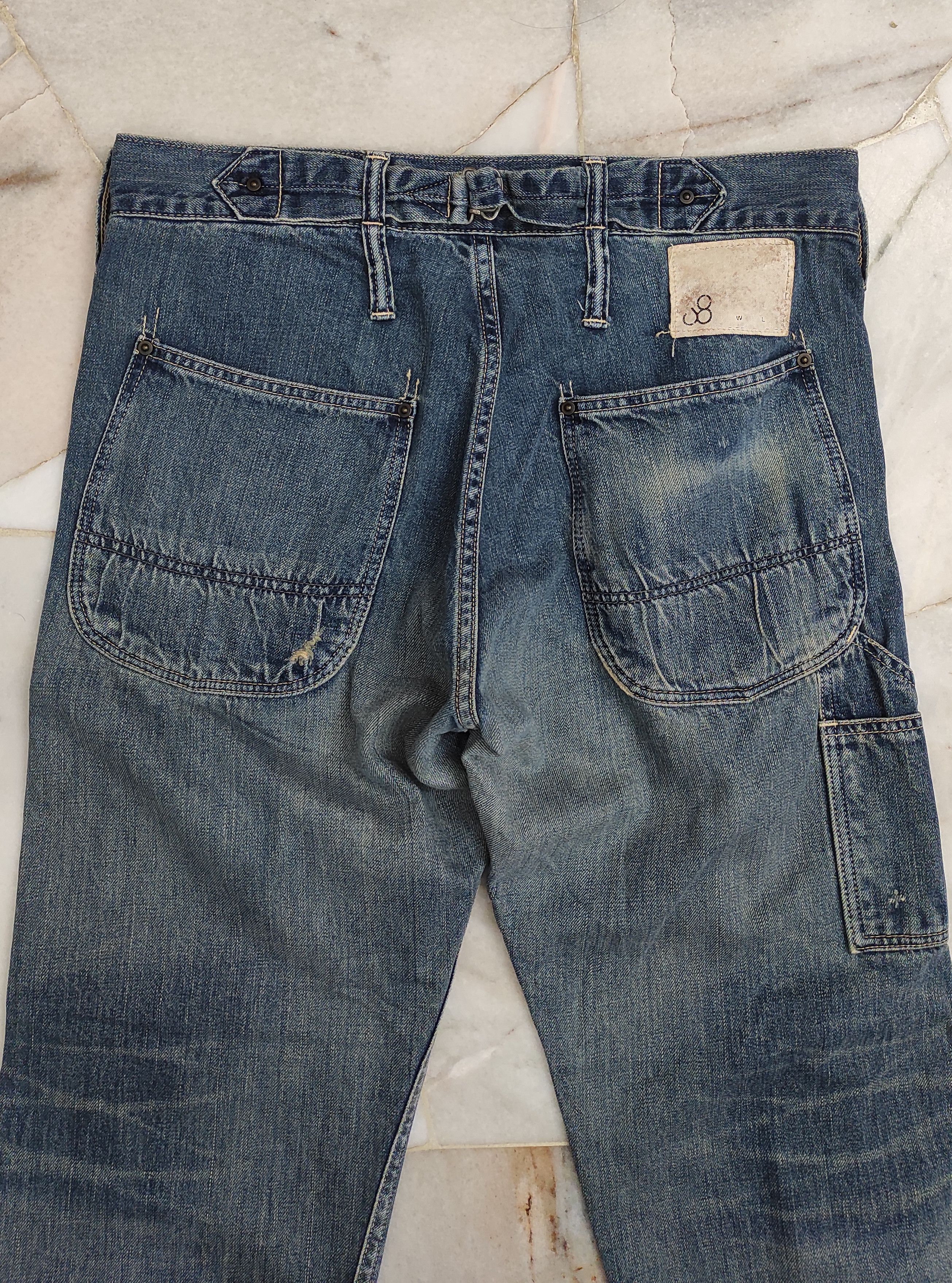 Japanese Brand × Johnbull × Vintage Selvedge jeans with buckle back and side tool's pocket Size US 33 - 13 Thumbnail