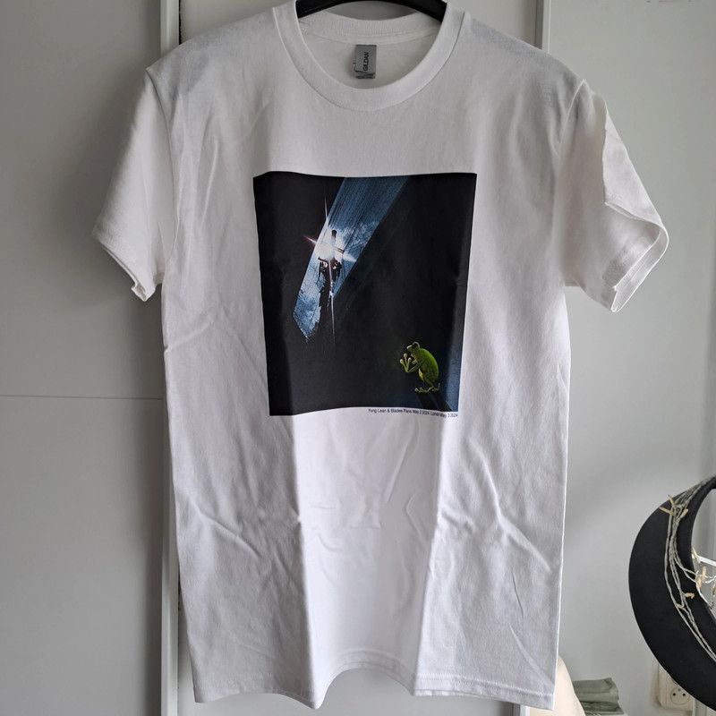 image of Drain Gang x Yung Lean Bladee Psykos Tour Shirt in White, Men's (Size Small)