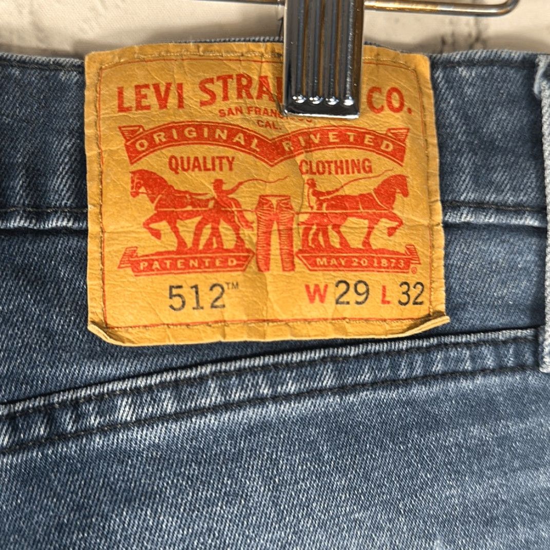Levi's Levi’s 512 Mens Slim Taper Jeans Denim W29 L32 Blue Regular Type Jeans Size US 29 - 3 Thumbnail