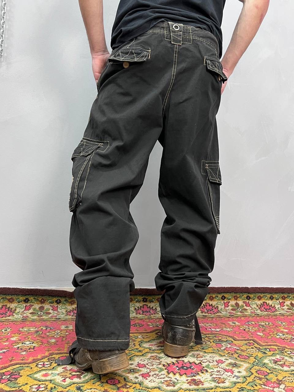 Japanese Brand 2000s Tete Home Multipocket Bondage Cargo Pants Size US 30 / EU 46 - 3 Thumbnail