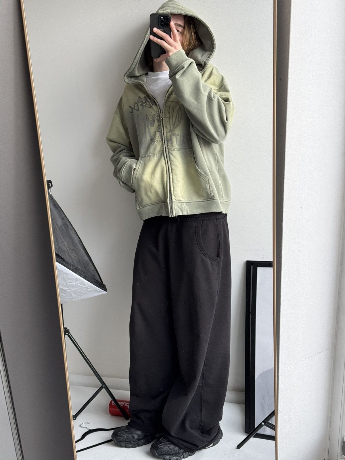 No Faith Studios NFS SPLIT ZIP JACKET LIGHT GREEN Zip Up Hoodie no faith Stu Size US XL / EU 56 / 4 - 12 Thumbnail