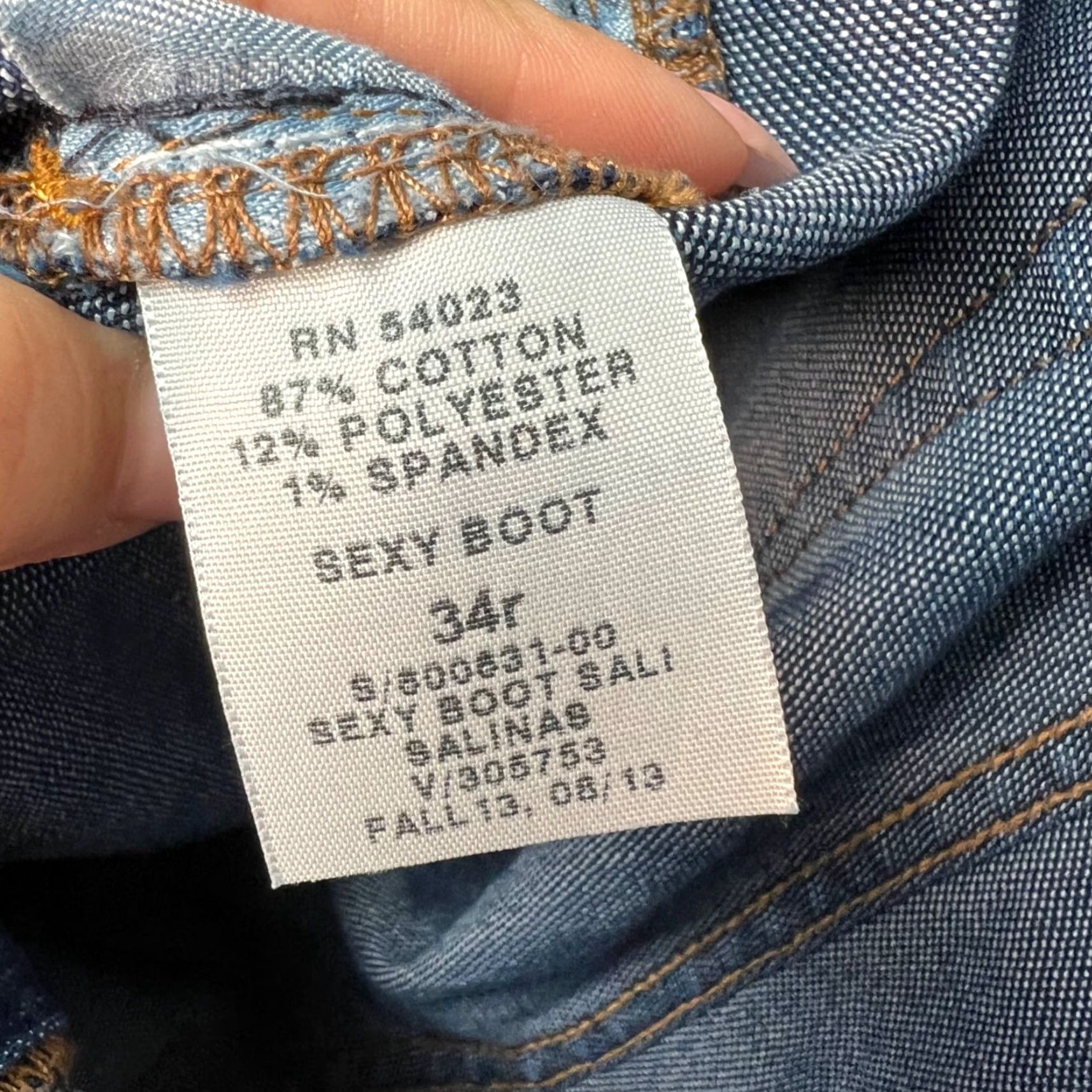 Gap Gap 1969 Jeans Womens 34 Bootcut Dark Wash Denim Mid Rise 5-Pocket Cotton Blend 29 In Inseam Blue Vintage No Shirt? Size 24" / US 00 / IT 34 - 5 Thumbnail