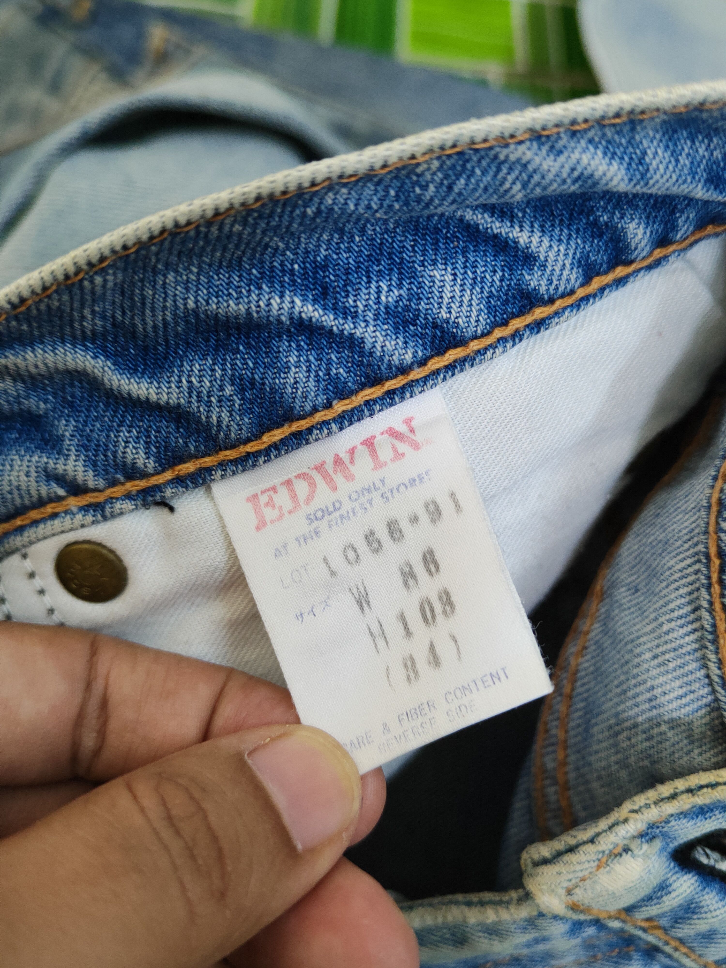 Edwin Edwin Light Blue Distressed Ripped denim Jeans #W1485 Size US 33 - 18 Thumbnail