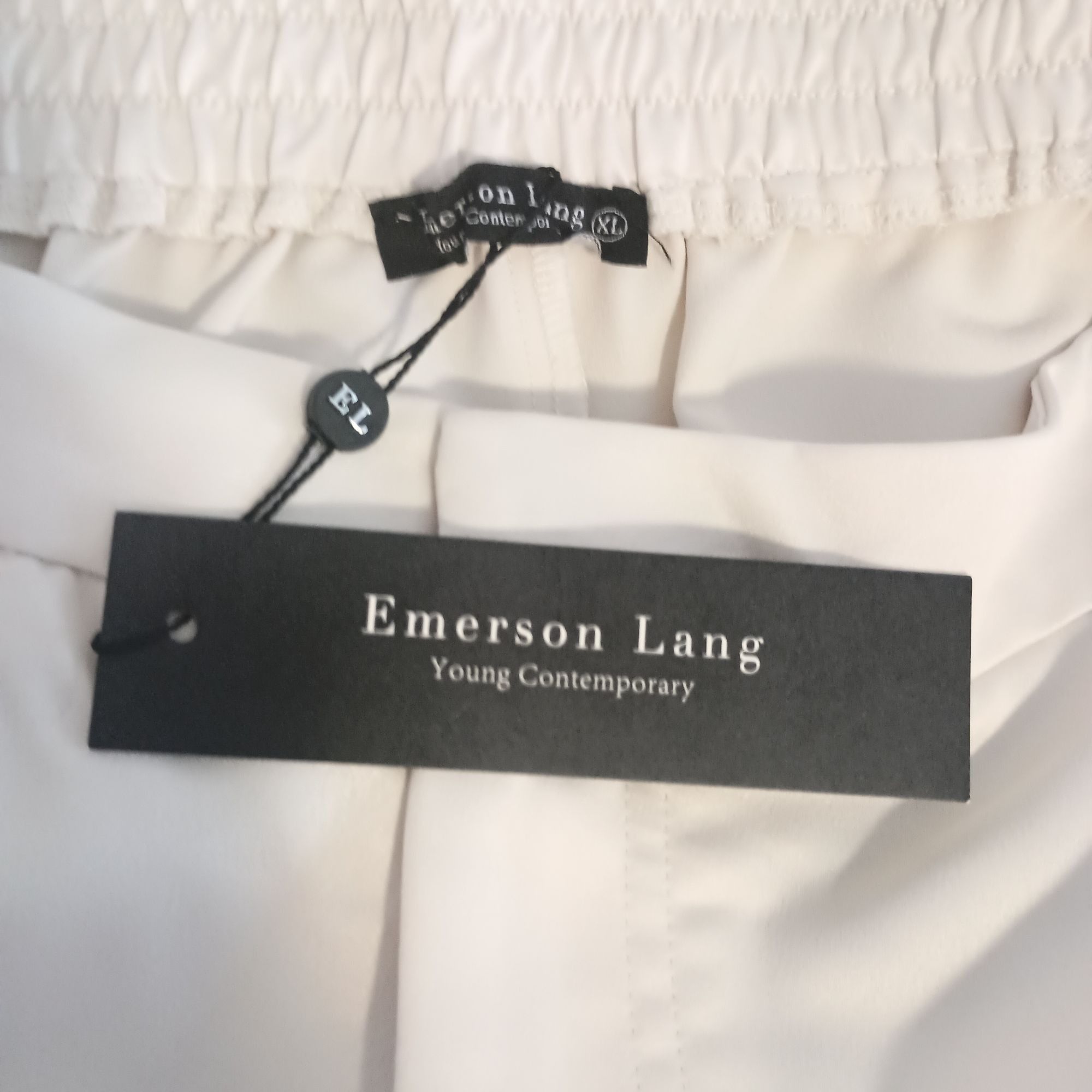 Other Emerson Lang Satin Wide Leg Cargo Pants XL Champagne 100% Po Size 38" / US 16 / IT 52 - 2 Thumbnail