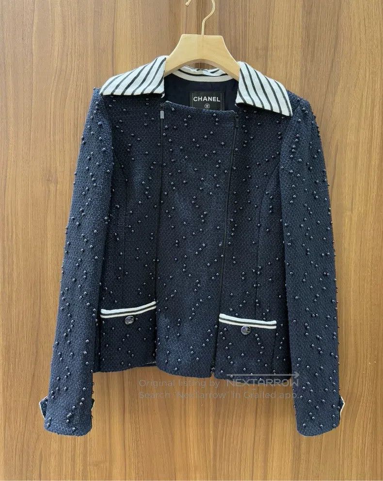 Chanel Chanel 17-year-old dark blue studded coat Size XS / US 0-2 / IT 36-38 - 1 Thumbnail
