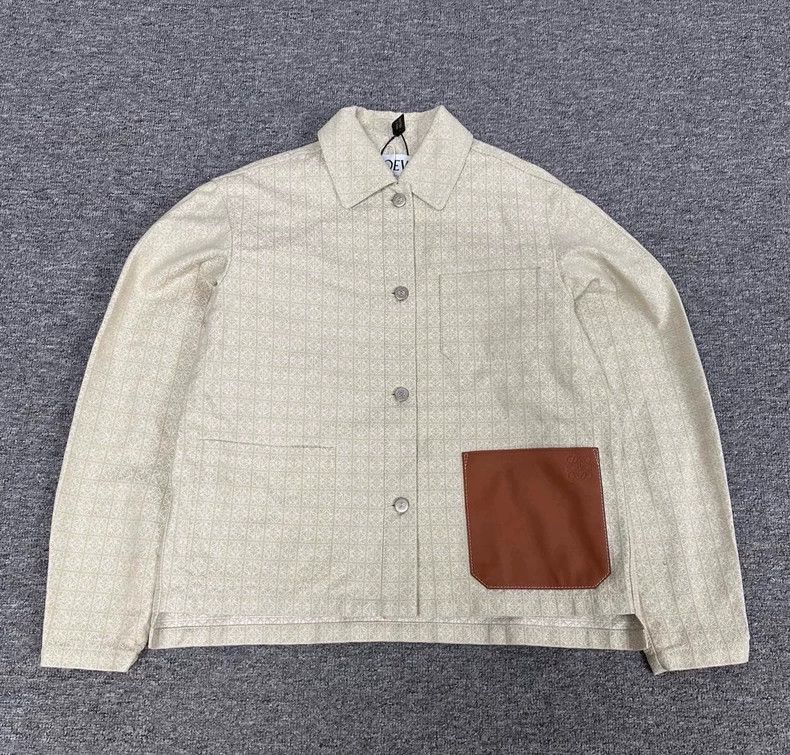 Loewe LOEWE Jacquard cotton single-breasted patch pocket coat Size S / US 4 / IT 40 - 2 Thumbnail