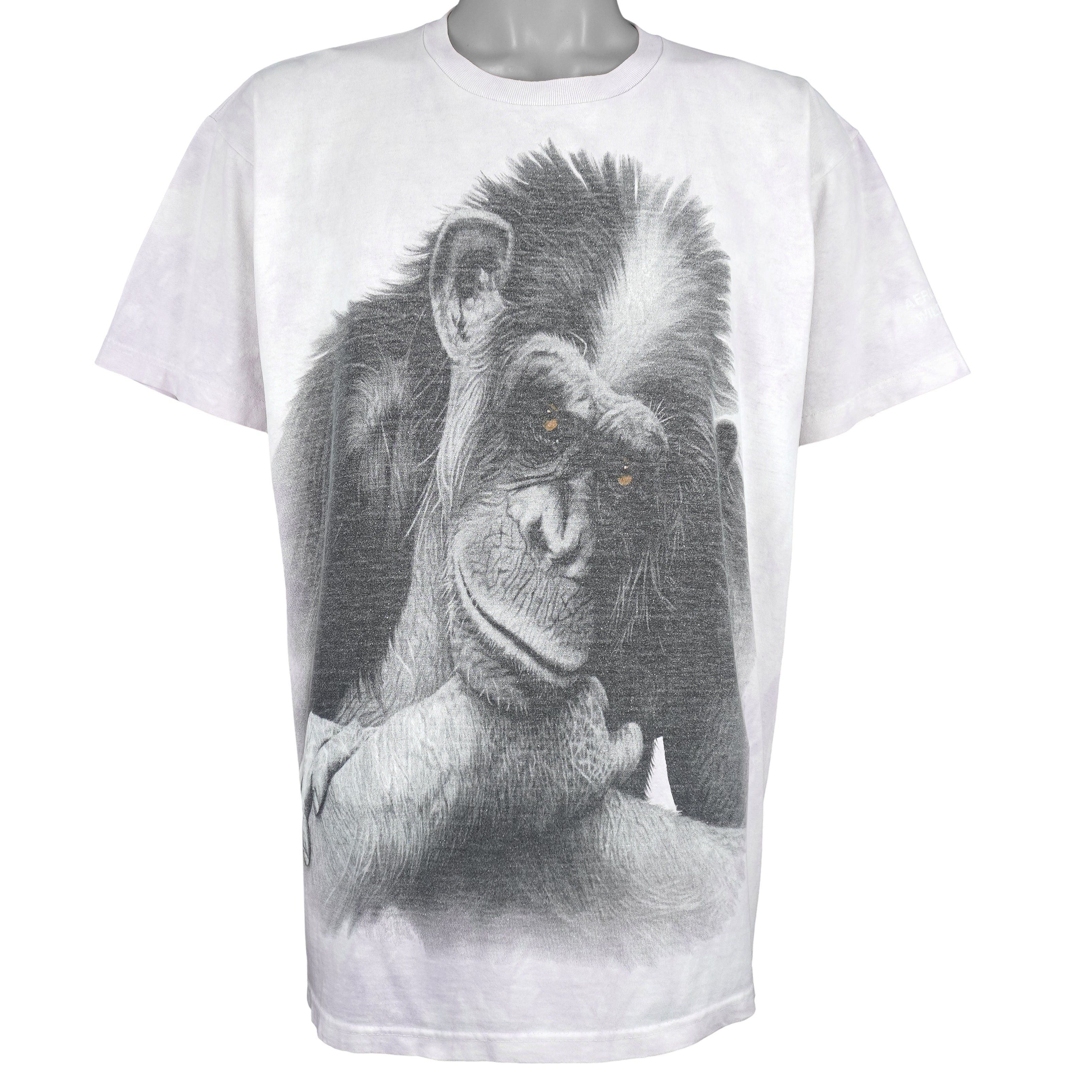 Vintage (The Mountain) - The Chimpanzee Animal Print T-Shirt 1990s Size US L / EU 52-54 / 3 - 1 Thumbnail