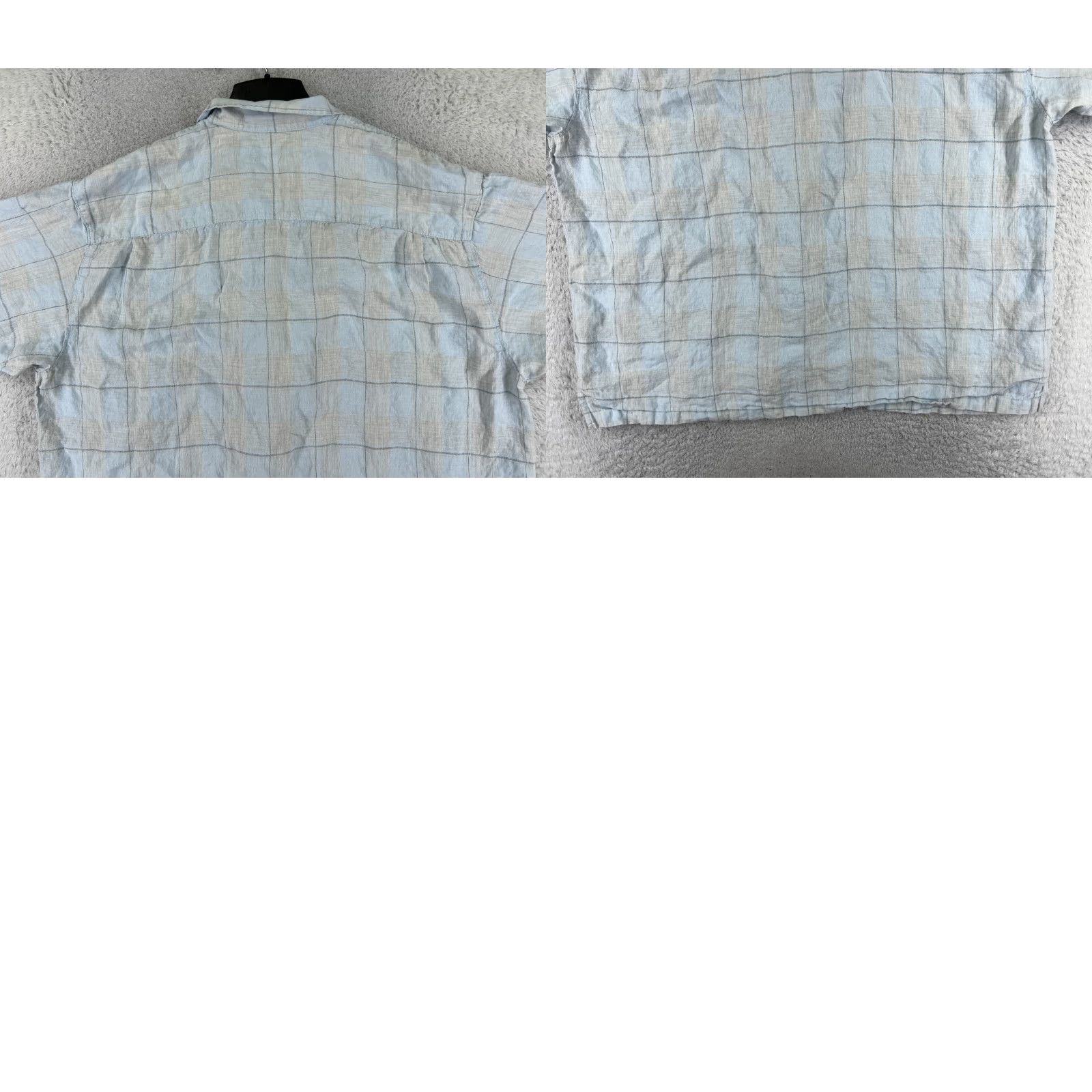 Tommy Bahama Tommy Bahama Shirt Men 2XL Blue Plaid Linen Short Sleeve Button-Up Hawaiian Aloha Beach Resort 100% Linen Button Size US XXL / EU 58 / 5 - 9 Thumbnail
