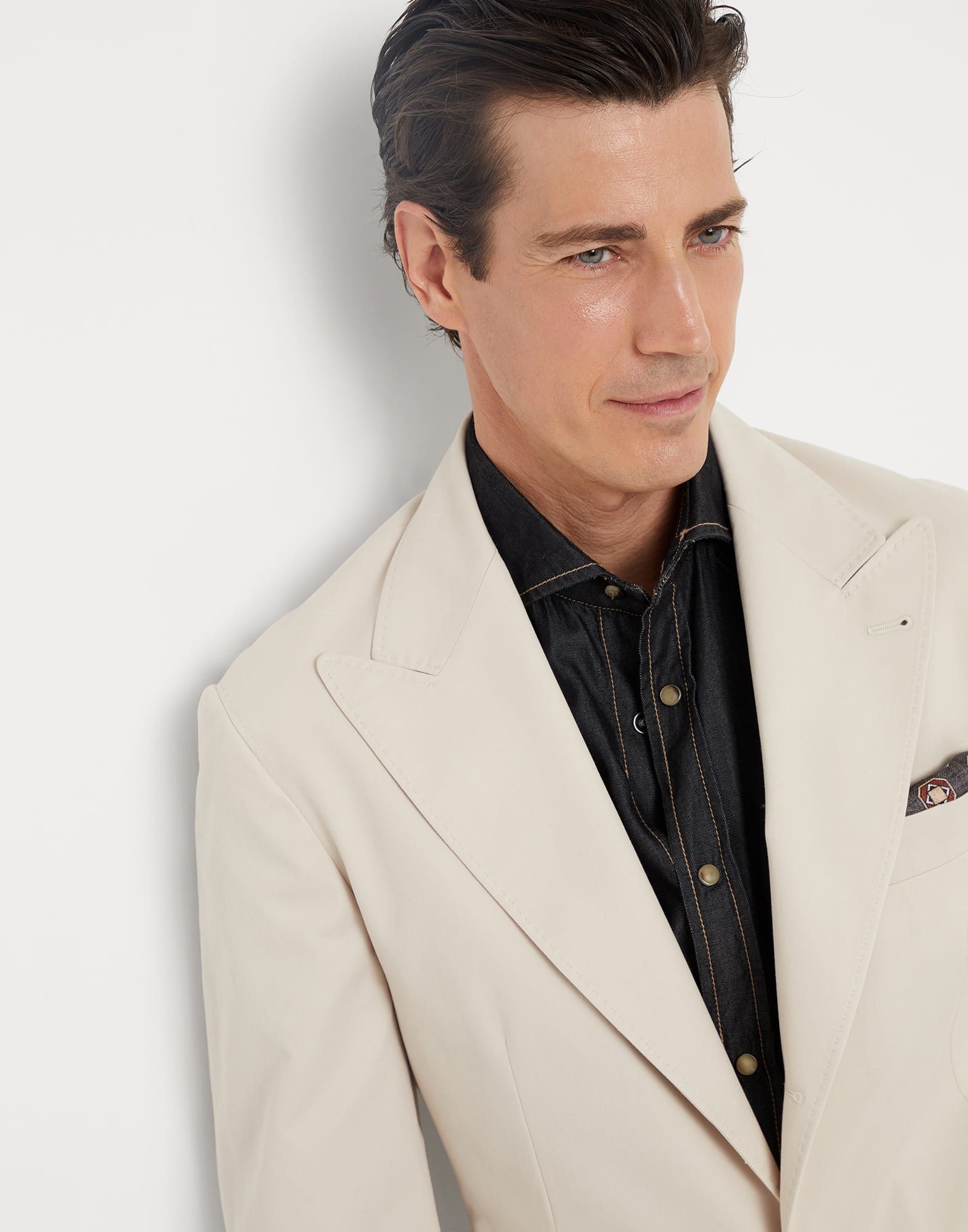 Brunello Cucinelli o1w1db10226 Suit Type Jacket in Light Beige Size US M / EU 48-50 / 2 - 3 Thumbnail