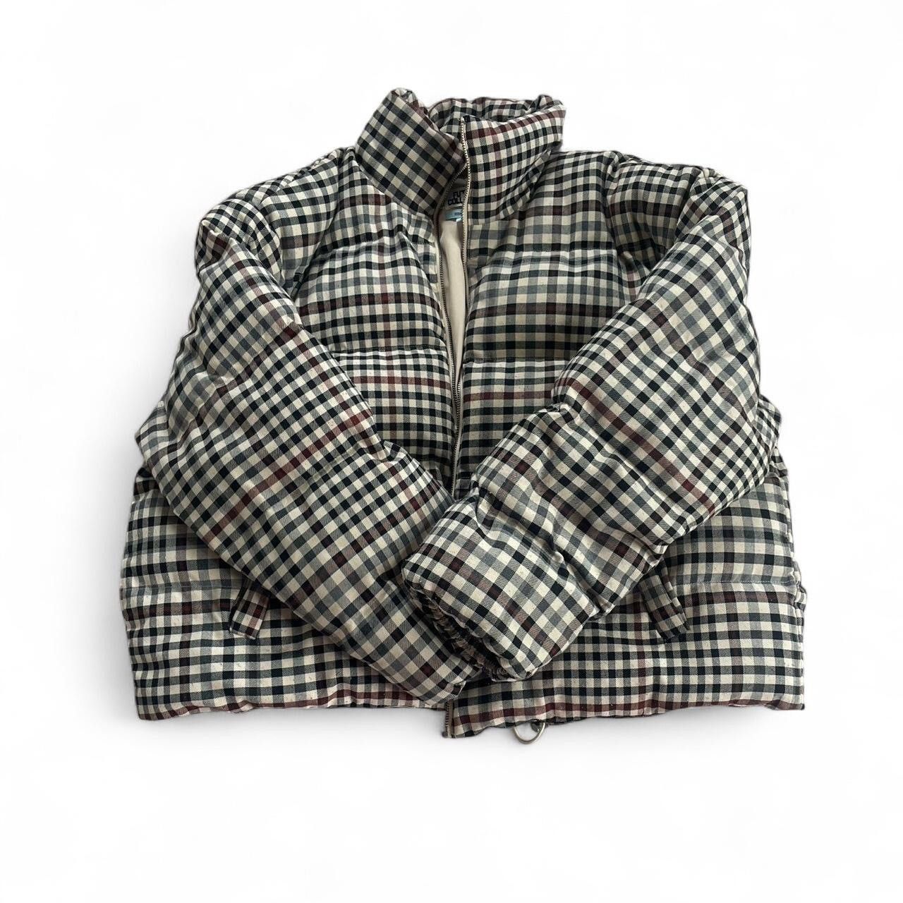 Other BLACK AND TAN PLAID CHECKERED CROPPED PUFFER COAT🤎 Size M / US 6-8 / IT 42-44 - 1 Thumbnail