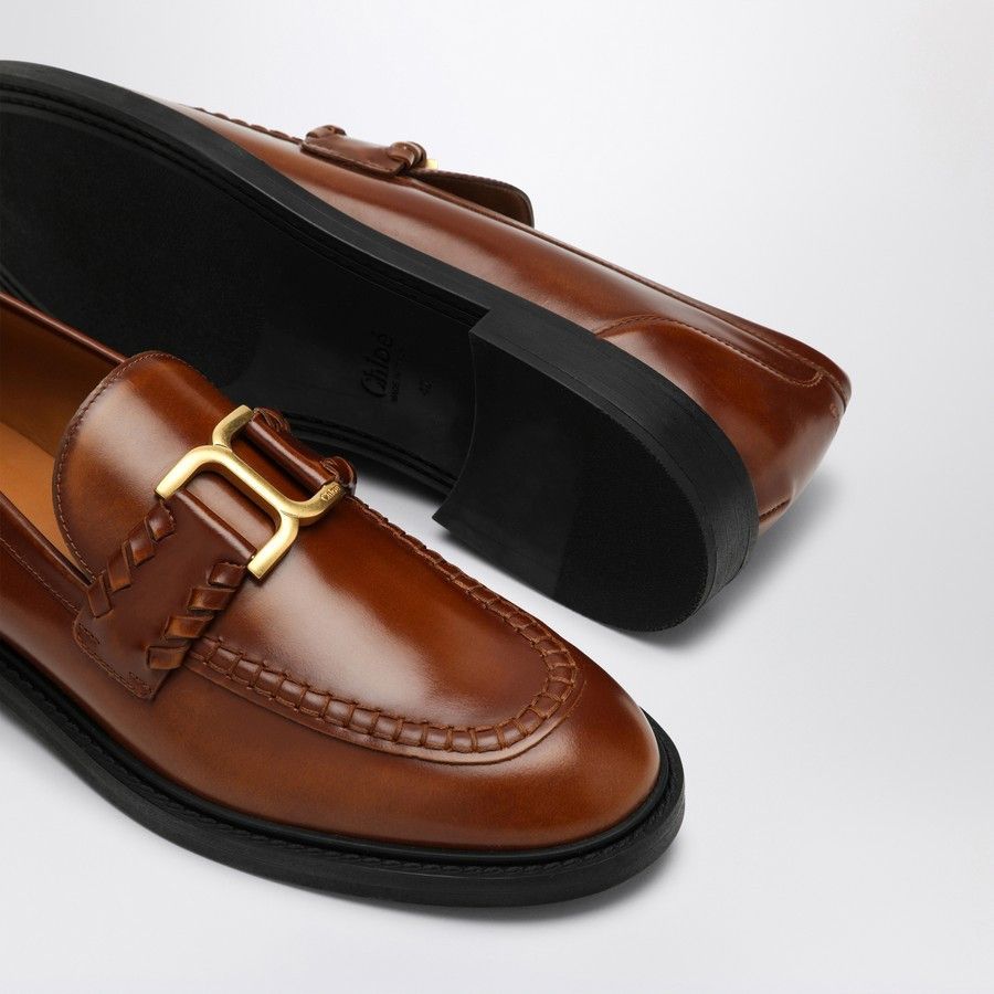 Chloe o1d2blof0824 Leather Loafers in Tan Size US 10 / IT 40 - 5 Thumbnail