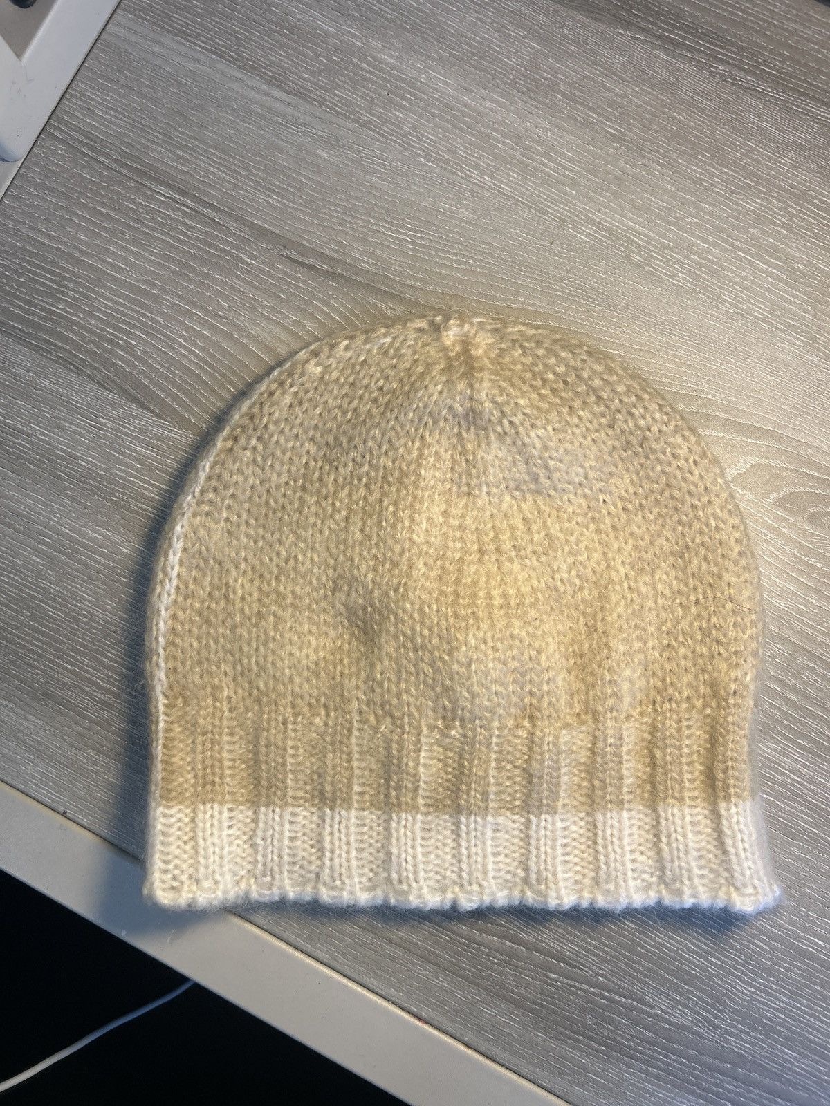 Prada Vintage Tan/Cream Prada Beanie Size ONE SIZE - 2 Thumbnail