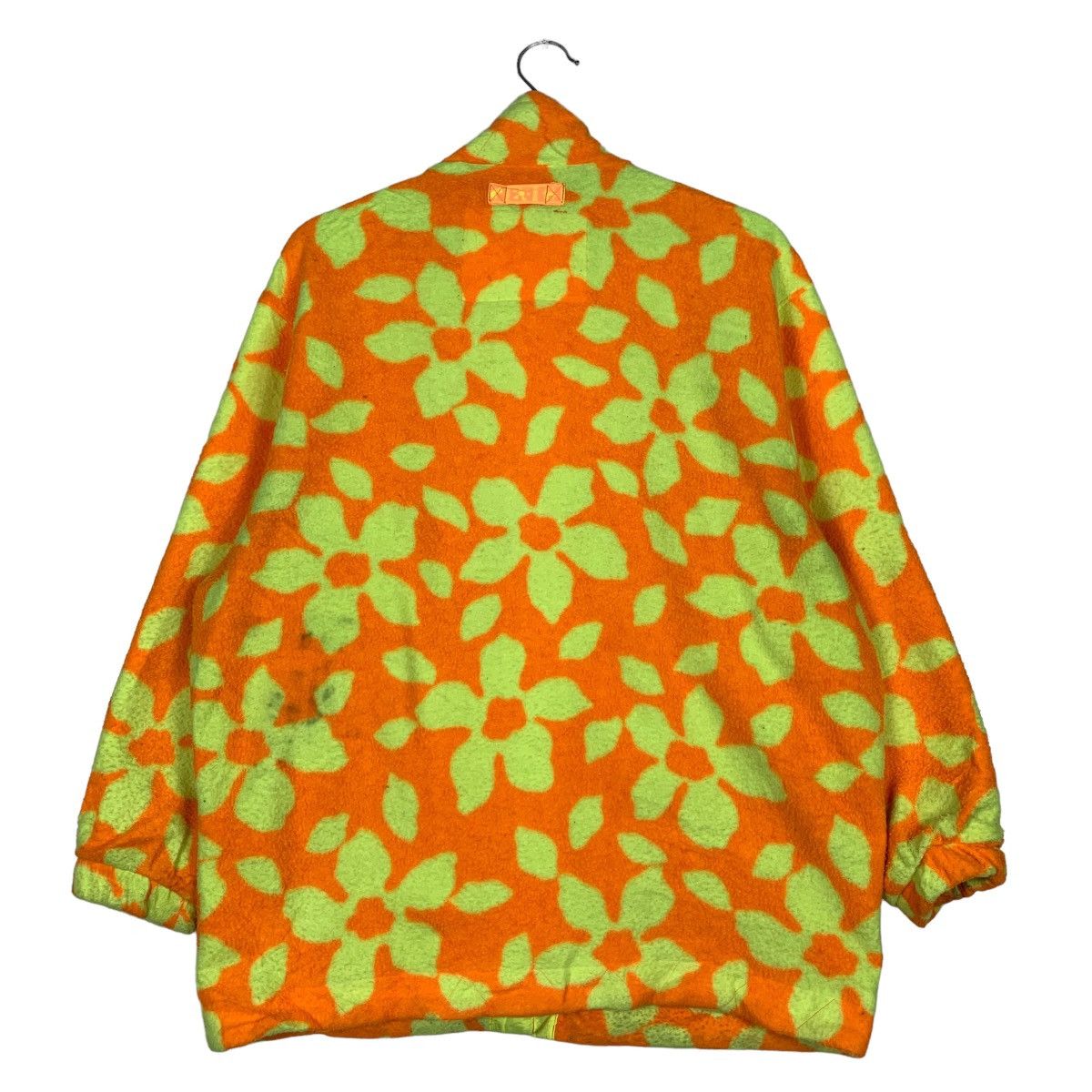 Phenix PHENIX Fullprint Orange Fleece Snap Button Jacket #0078-C5 Size M / US 6-8 / IT 42-44 - 8 Thumbnail