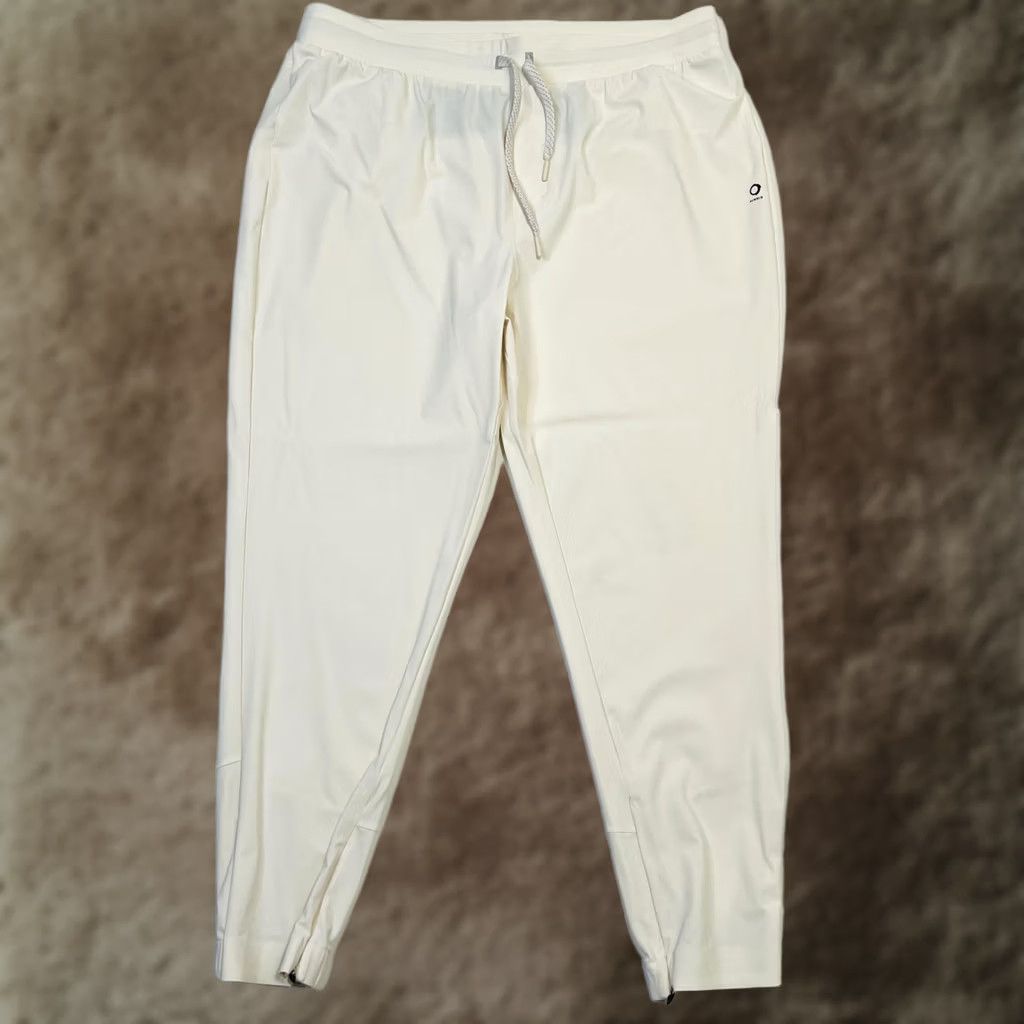 Vintage ALWRLD Pants Mens XL Cream Recycled Nylon Zip Ankle Stretch Athletic Joggers Size US 36 / EU 52 - 1 Thumbnail