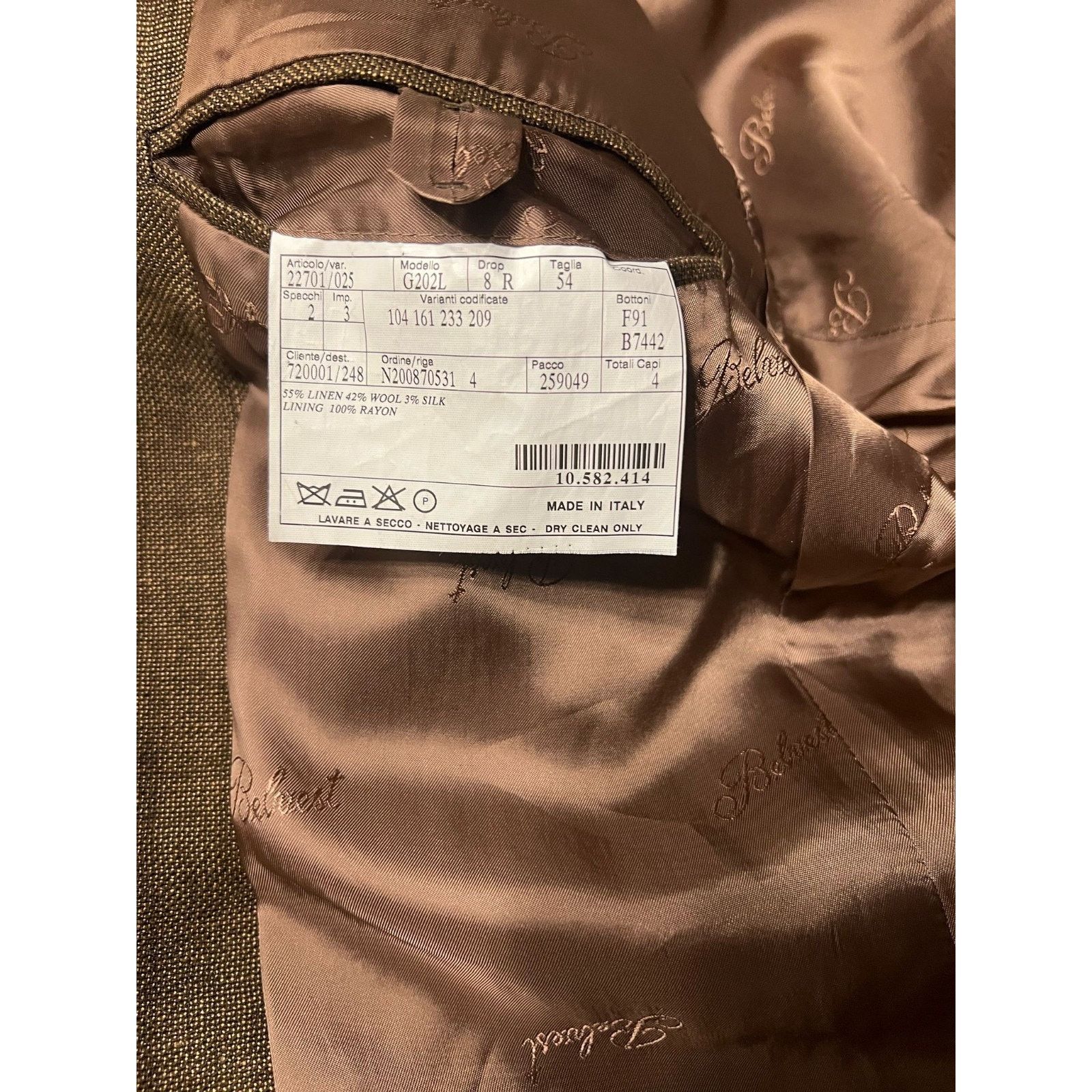 Belvest Belvest Wool/Silk/Linen/Cotton Blend Sport Coat Size 42R US Size 42R - 6 Thumbnail
