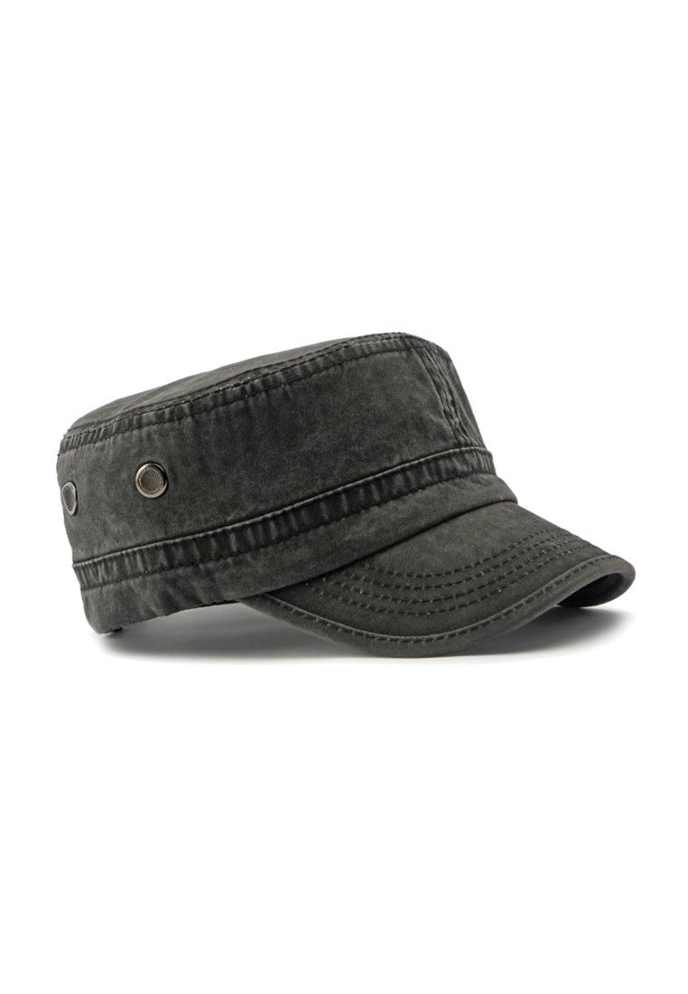 Other Black Japanese Flat Top Military Hat Size ONE SIZE - 3 Thumbnail