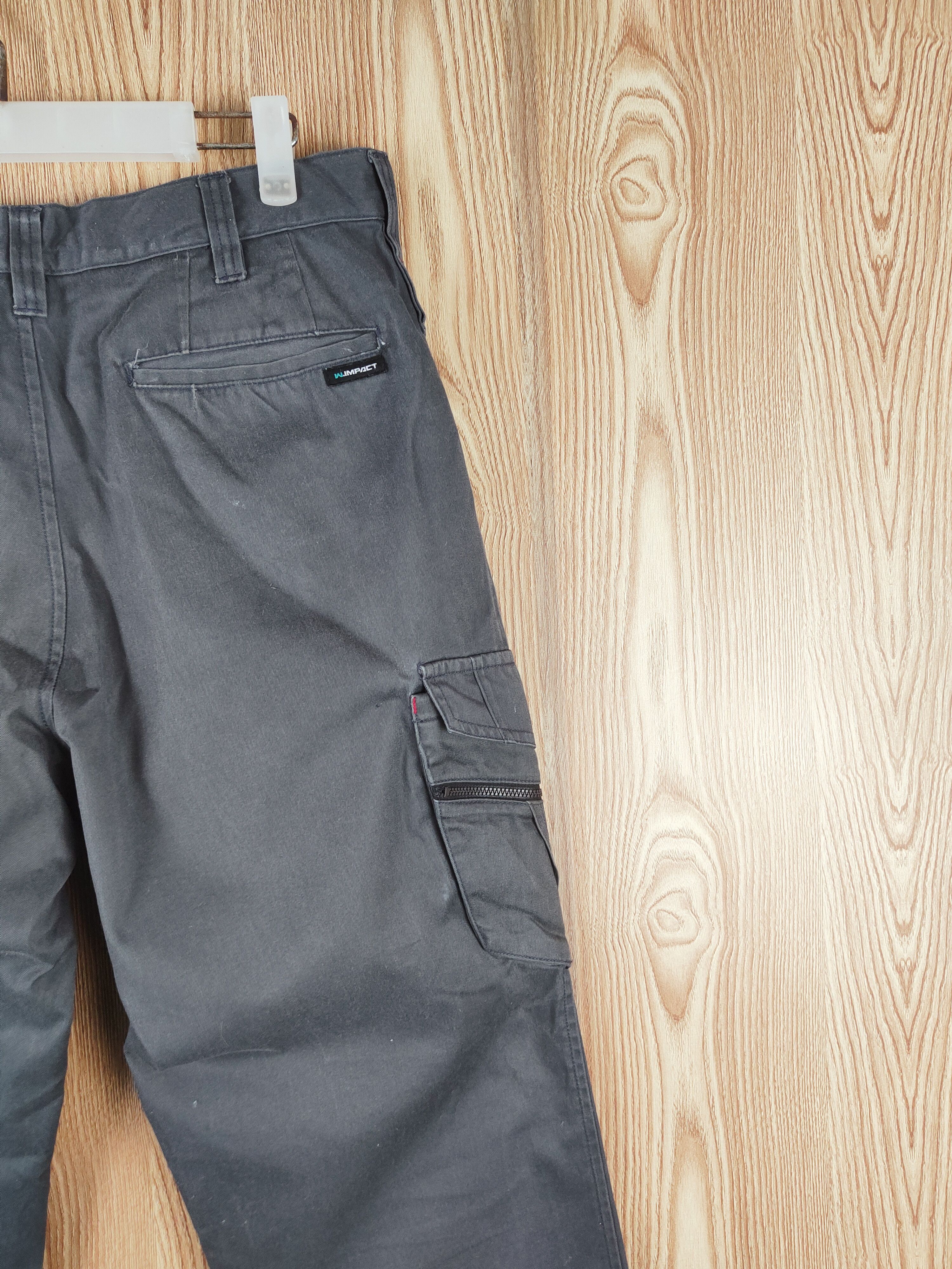 Japanese Brand × Vintage Vintage W.Impact Dark Gray Multi Tactical pocket Cargo Pants Size US 33 - 10 Thumbnail