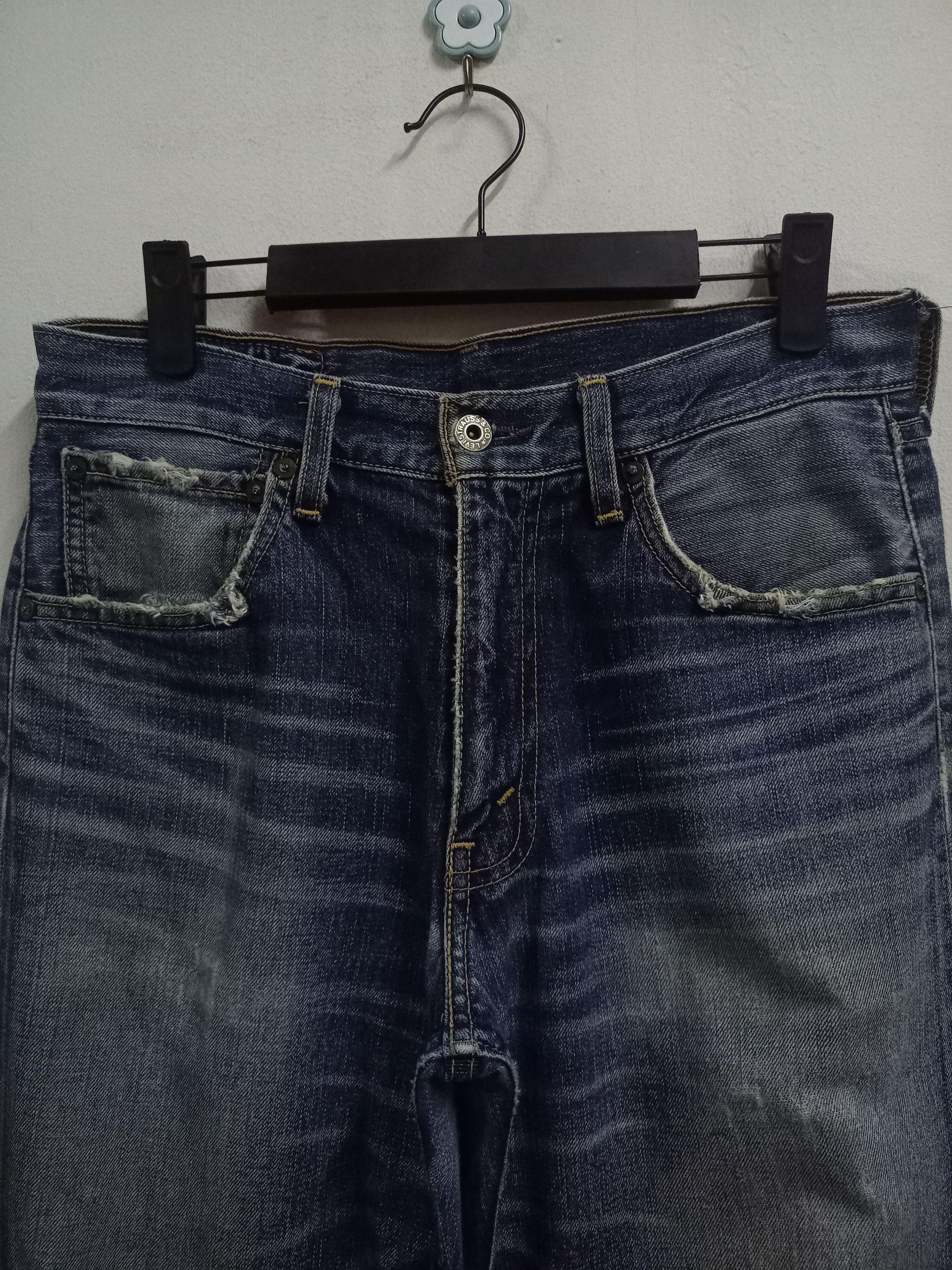 Levi's × Levi's Vintage Clothing Vintage 90s Levis 503 Sanforized Distressed Baggy Jeans Size US 30 / EU 46 - 4 Thumbnail