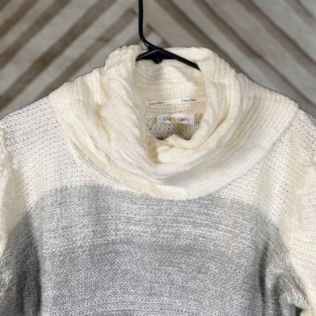 Calvin Klein Calvin Klein Womens Sweater Multicolored Ombre Cowl Neck Mohair Wool Blend M Size M / US 6-8 / IT 42-44 - 1 Thumbnail