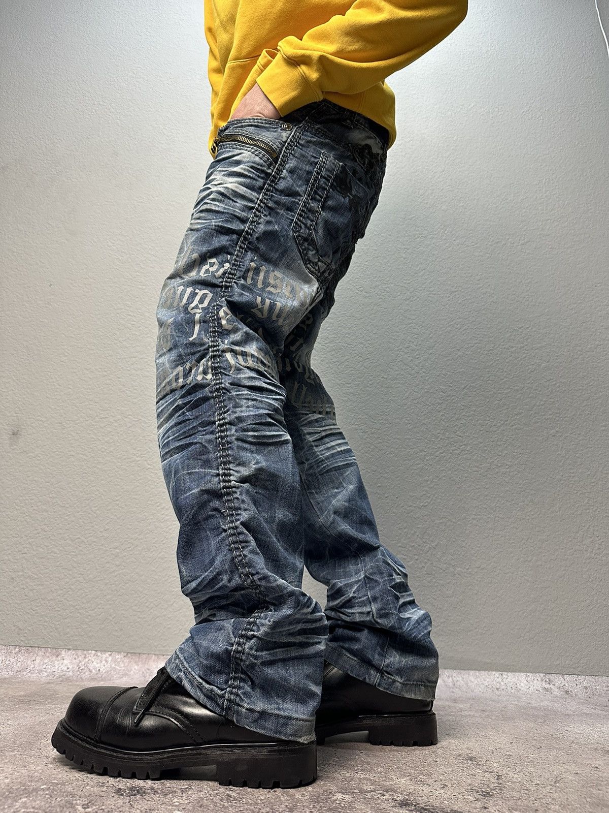 Japanese Brand × Vintage Vintage Y2K Junya Watanabe Style Archive Jeans Distressed Size US 34 / EU 50 - 6 Thumbnail