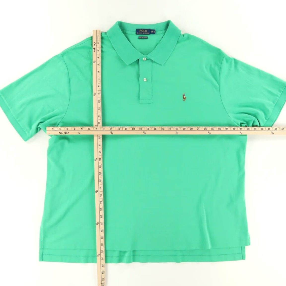 Polo Ralph Lauren Polo Ralph Lauren Pima Soft Touch Cotton Solid Polo Shirt Green Men's 4XB Size US XXL / EU 58 / 5 - 3 Thumbnail