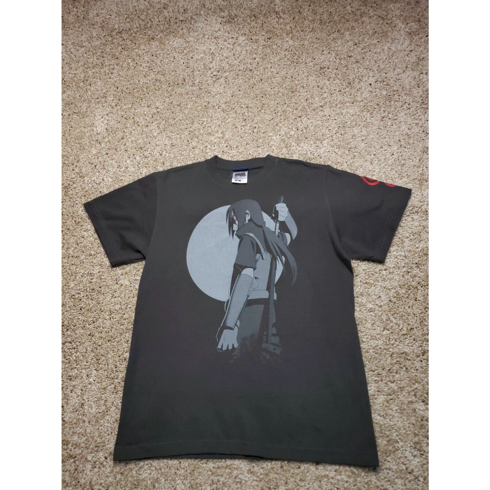 image of Vintage Naruto Itachi T Shirt Small Gray Short Sleeve Graphic Cospa Japan Y2K in White, Men's