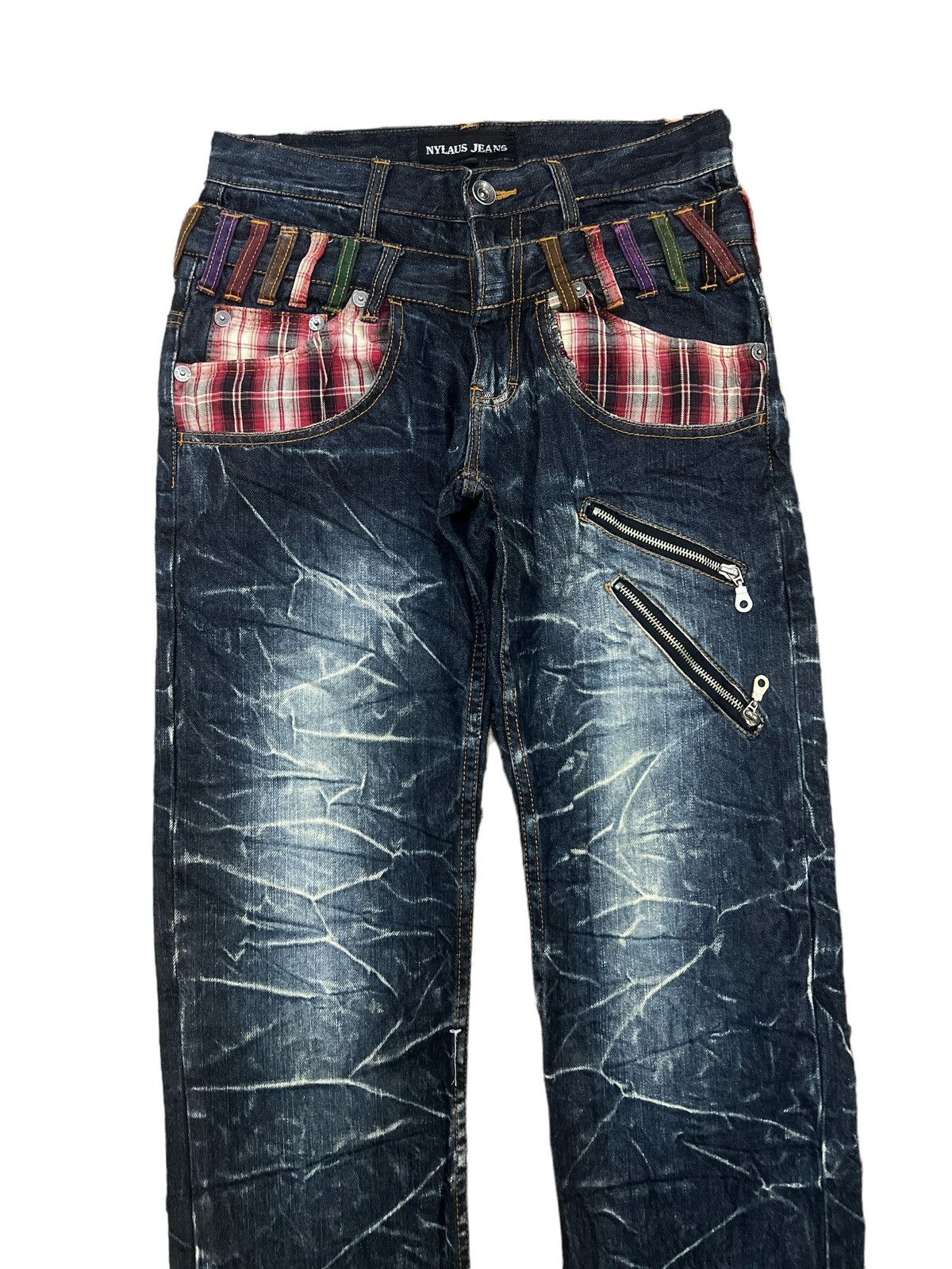 Other DOUBLE WAIST💥NYLAUS JEANS DISTRESSED DENIM PANT Size US 28 / EU 44 - 2 Thumbnail